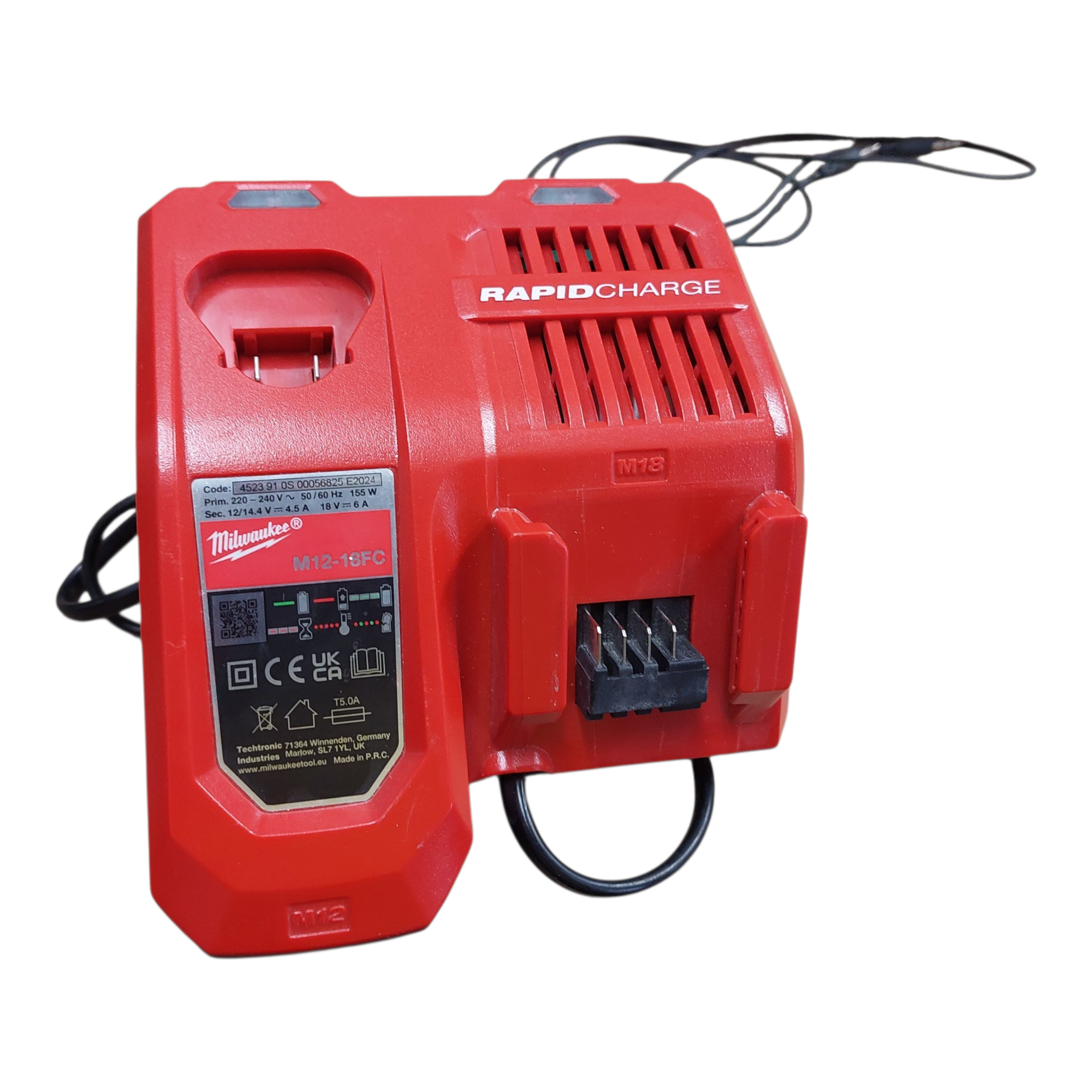 Product photo for Milwaukee M12‑18FC Rapid Battery Charger