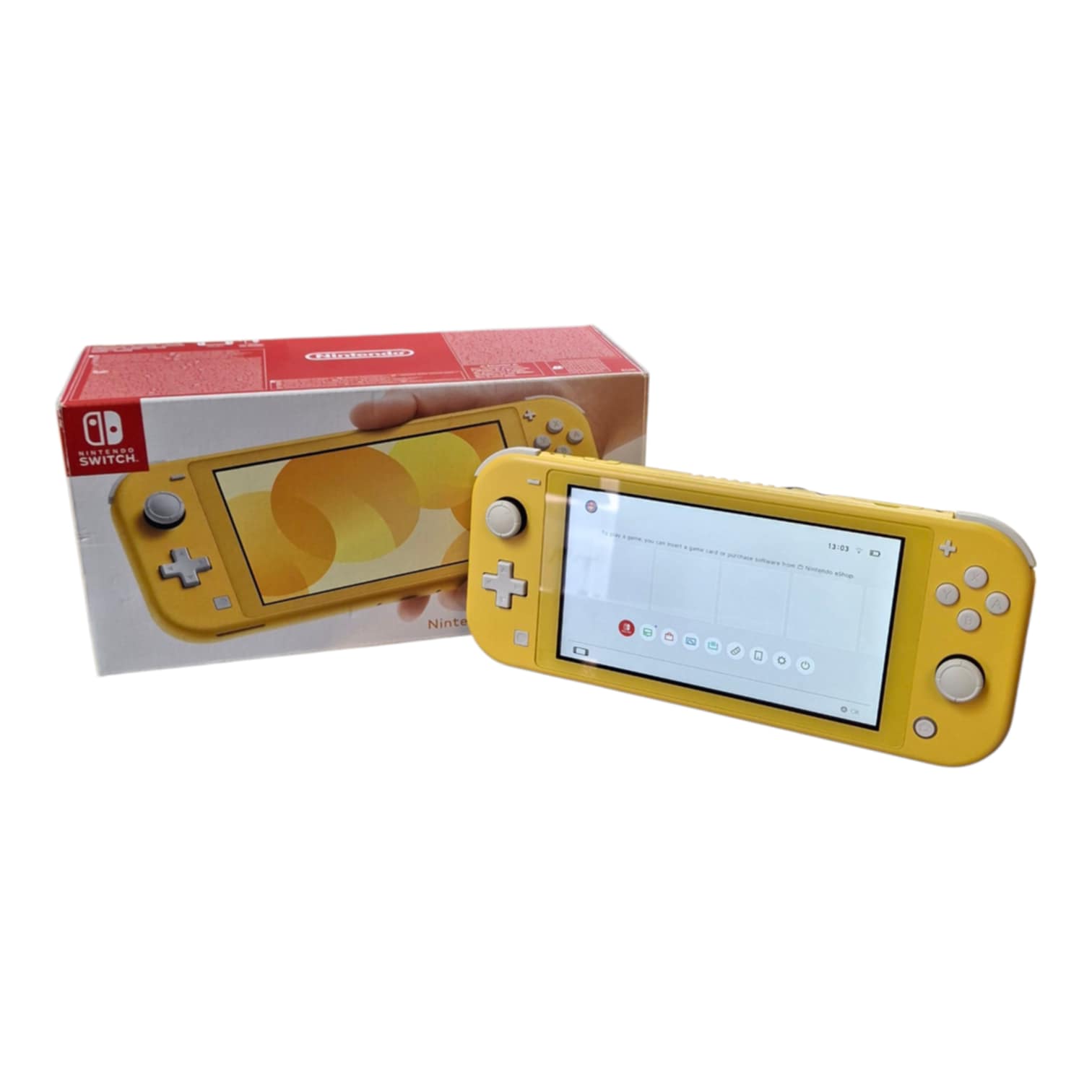 Product photo for Nintendo Switch Lite Console, 32GB Yellow, Boxed