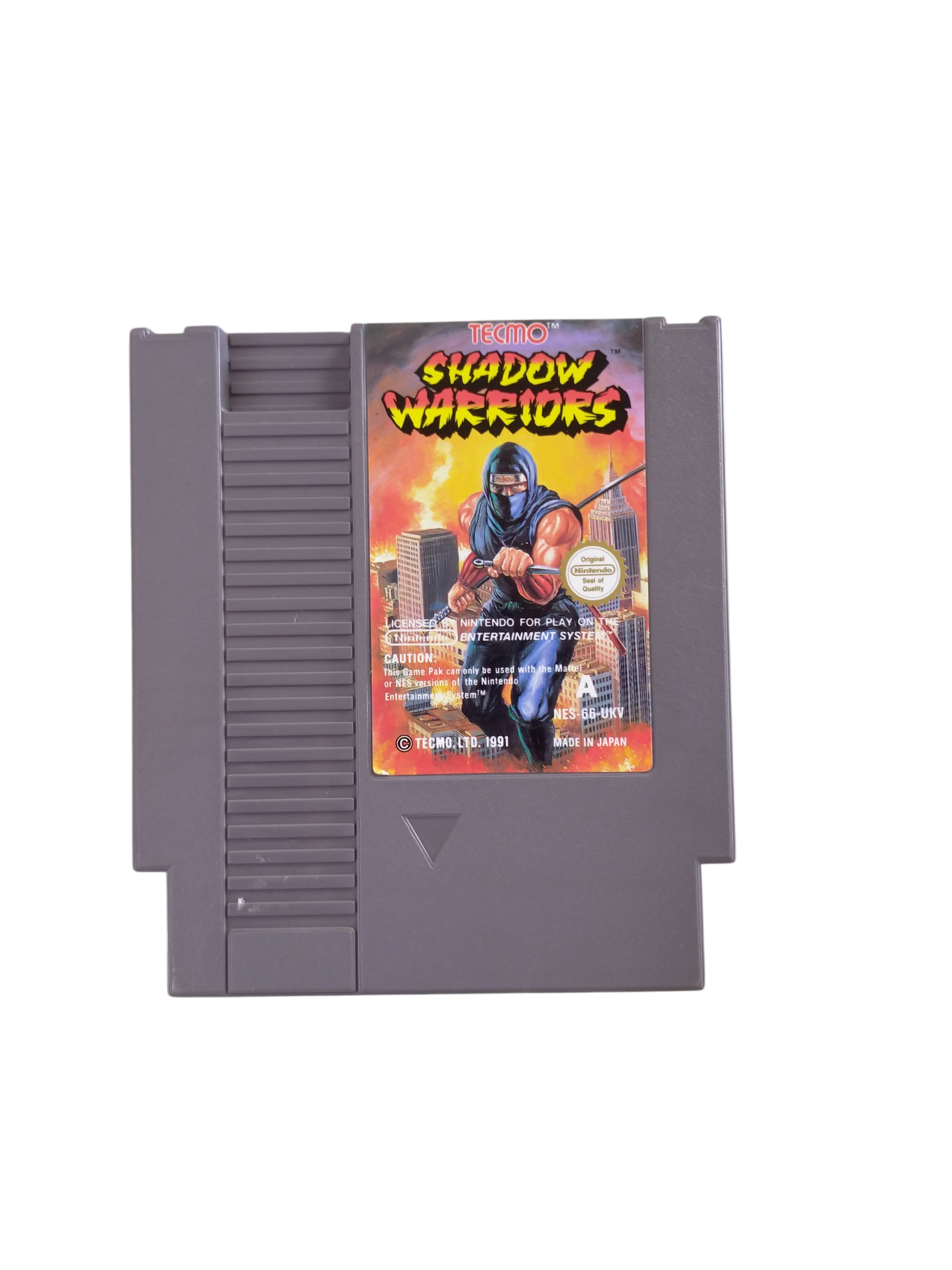 Product photo for Shadow Warriors Nintendo NES game cartridge