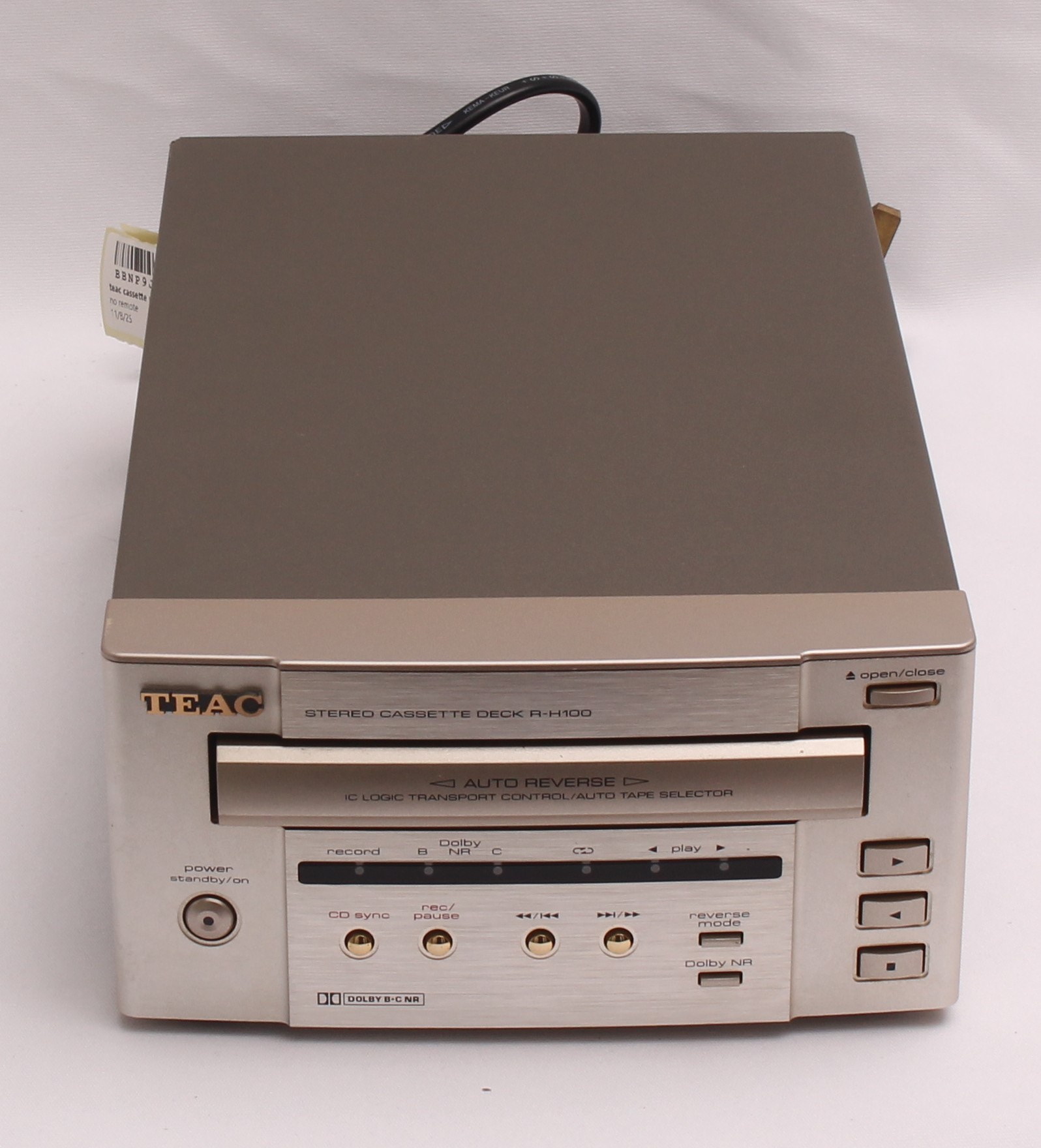 Product photo for TEAC R-H100 Stereo Cassette Deck With Manual (U)