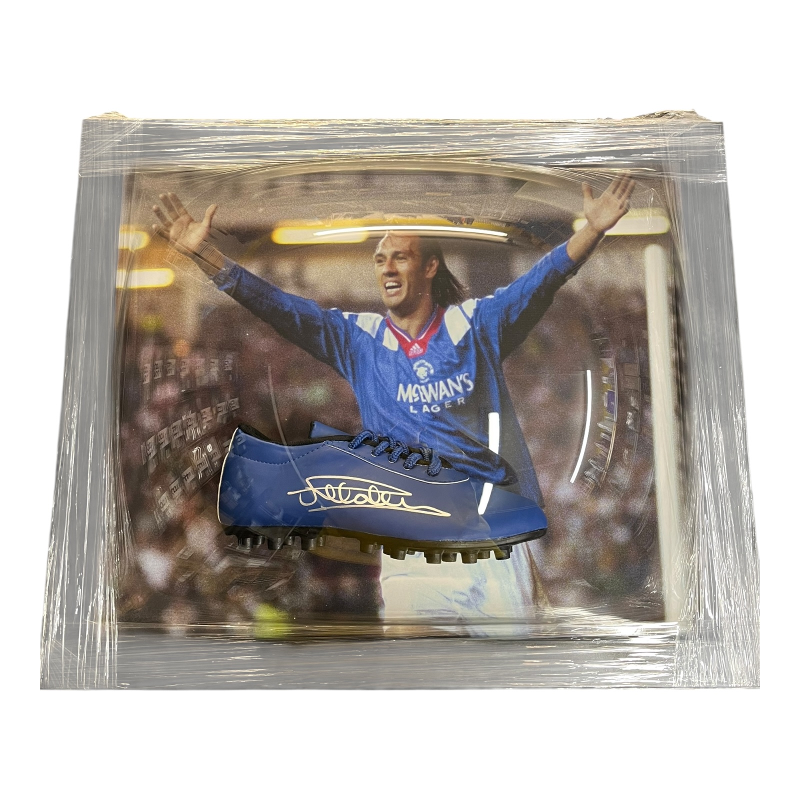 Product photo for Mark Hateley Rangers Signed Football Boot – Used, Excellent Condition