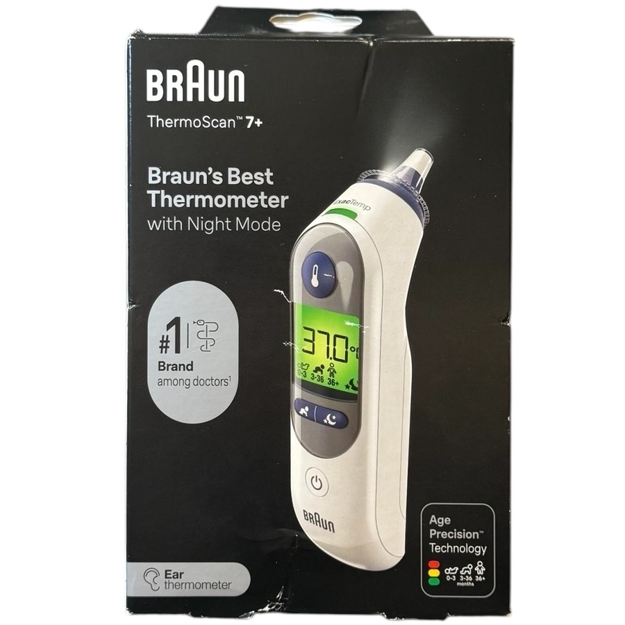 Product photo for New: Braun Thermoscan 7+ With Night Mode - All Ages