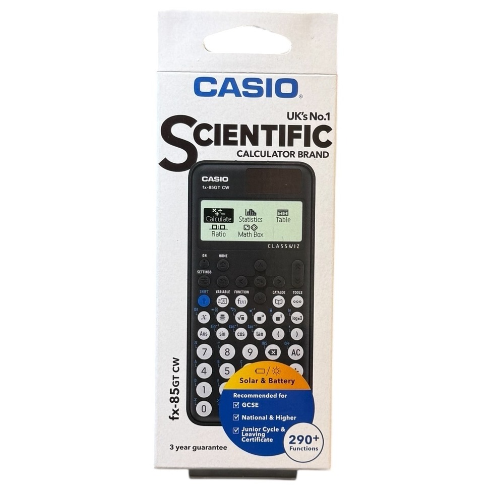 Product photo for New: Casio Scientific Calculator FX-85GT CW - Black