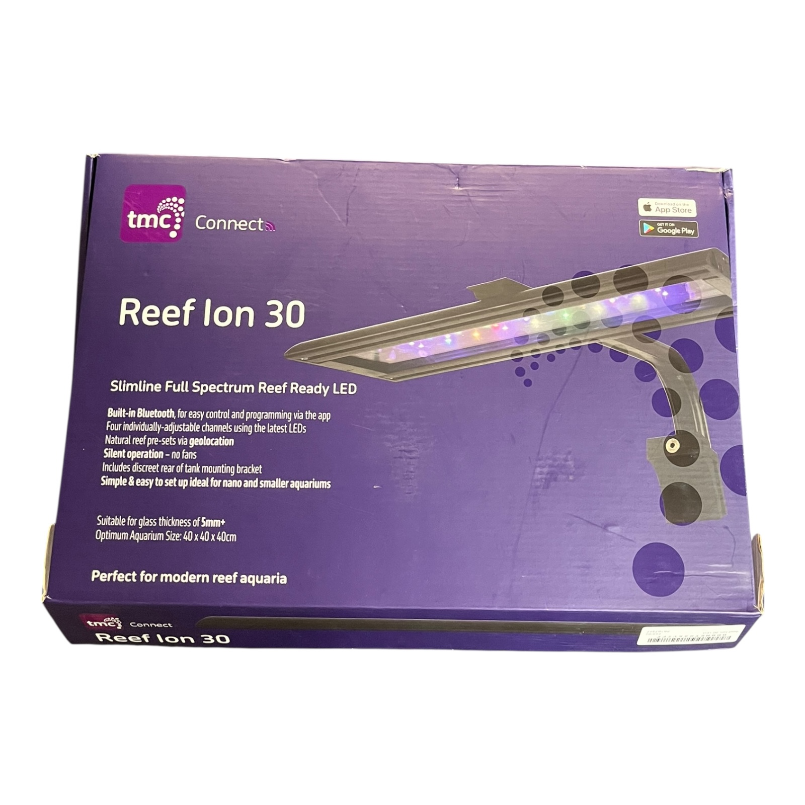 Product photo for Reef Ion 30 LED Aquarium Light – Boxed Used, Good Condition
