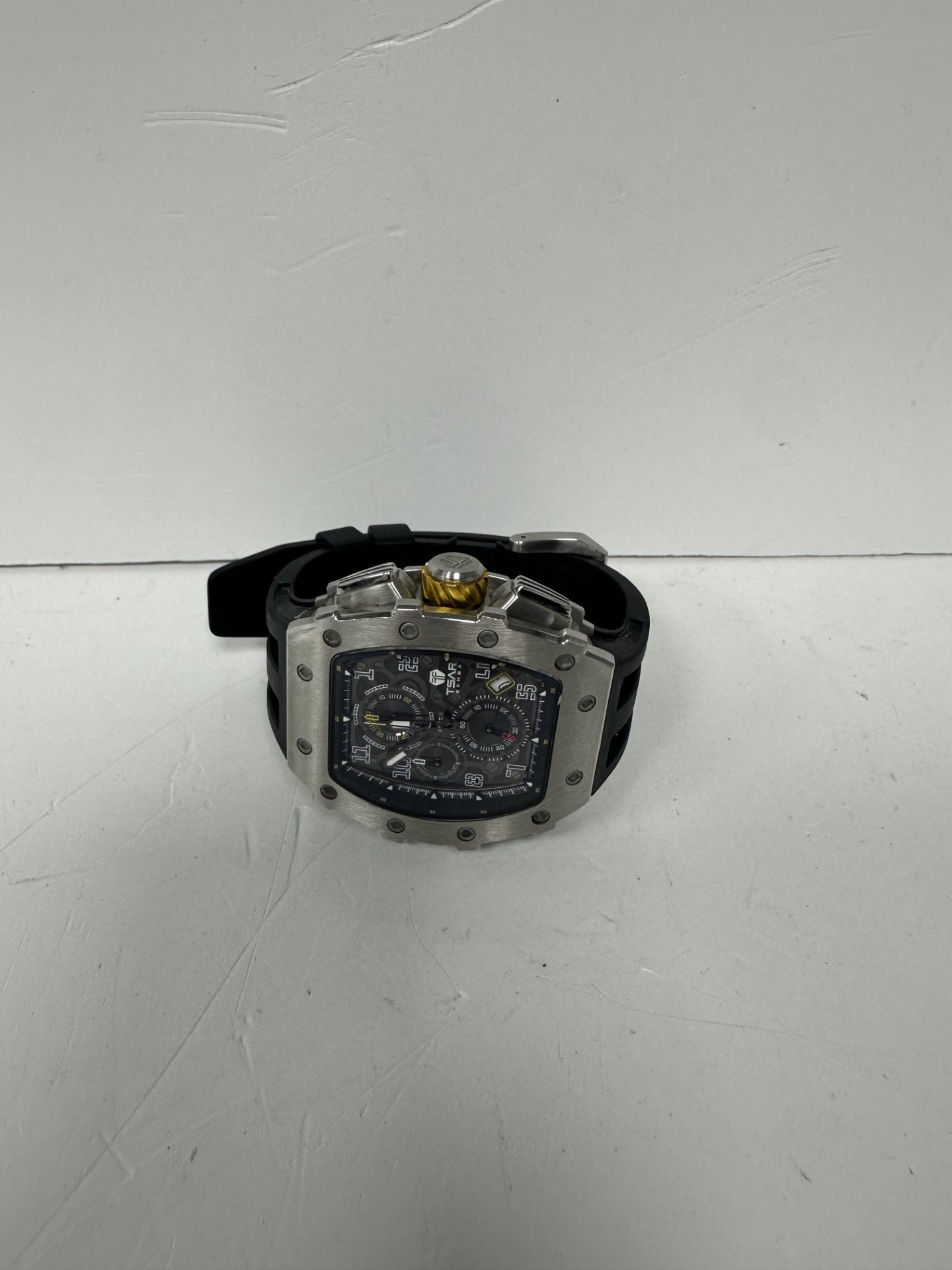 Product photo for tsar bomba watch tb8204q black unboxed
