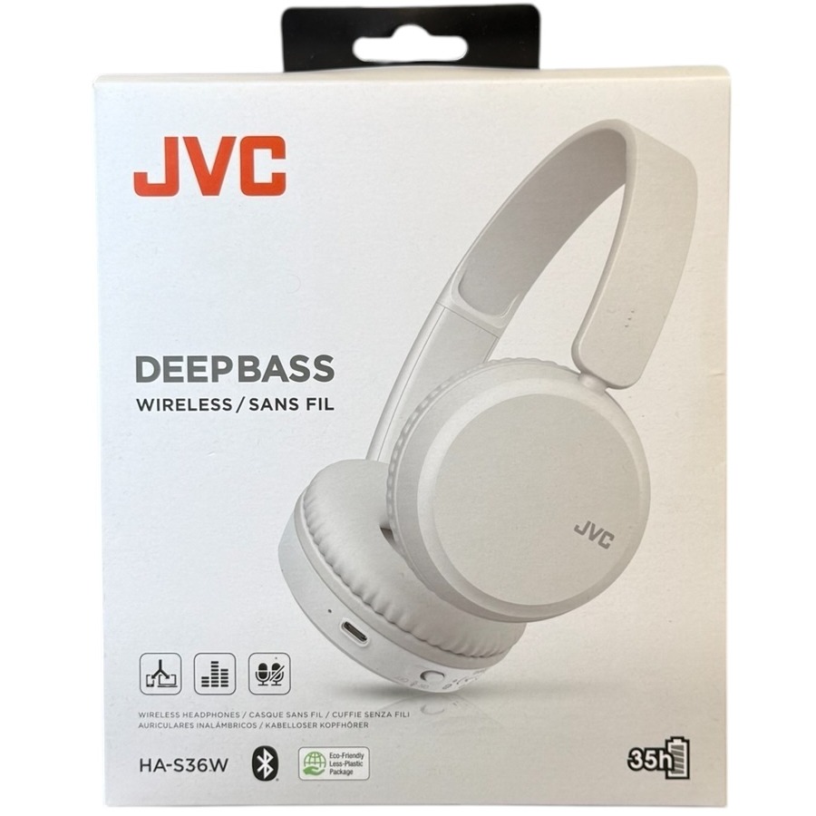 Product photo for New: JVC Deep Bass Wireless Bluetooth Headphones - HA-S36W