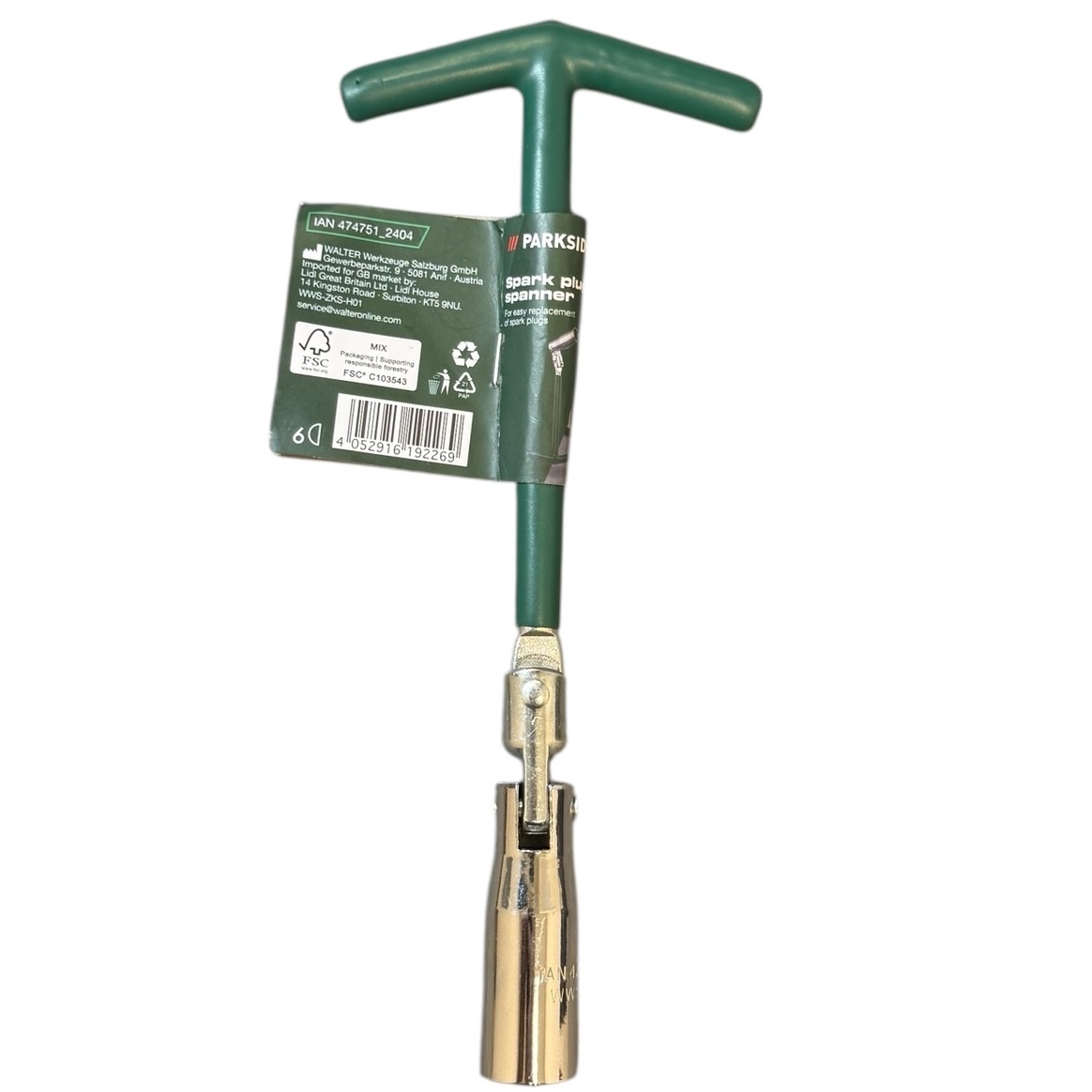 Product photo for New: Parkside Spark Plug Spanner - 16mm