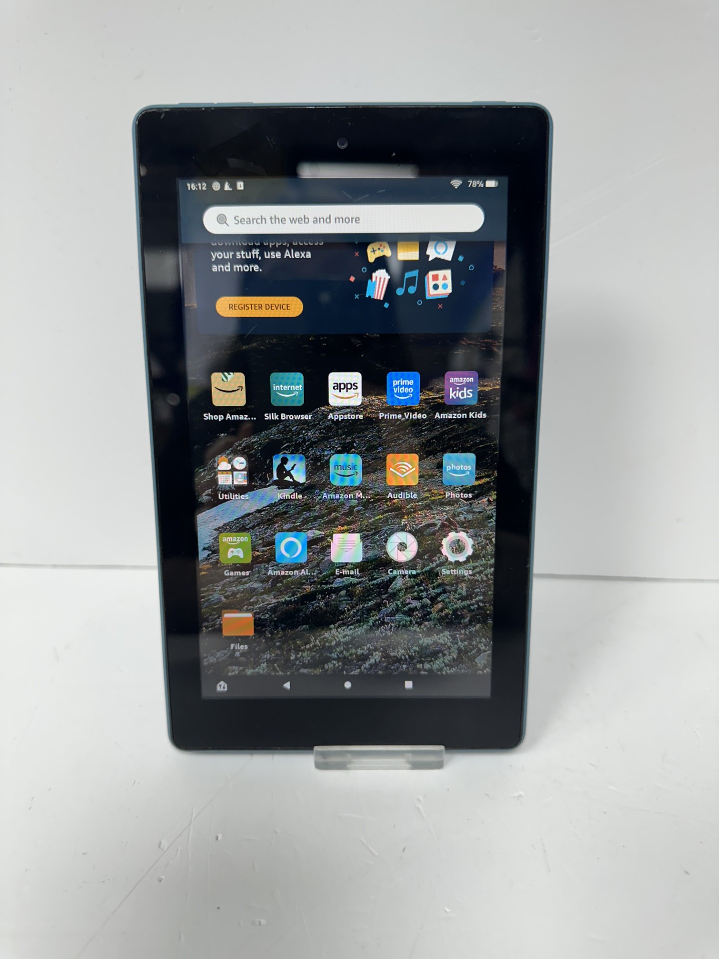 Product photo for AMAZON amazon fire tablet 9th generation 16gb blue unboxed