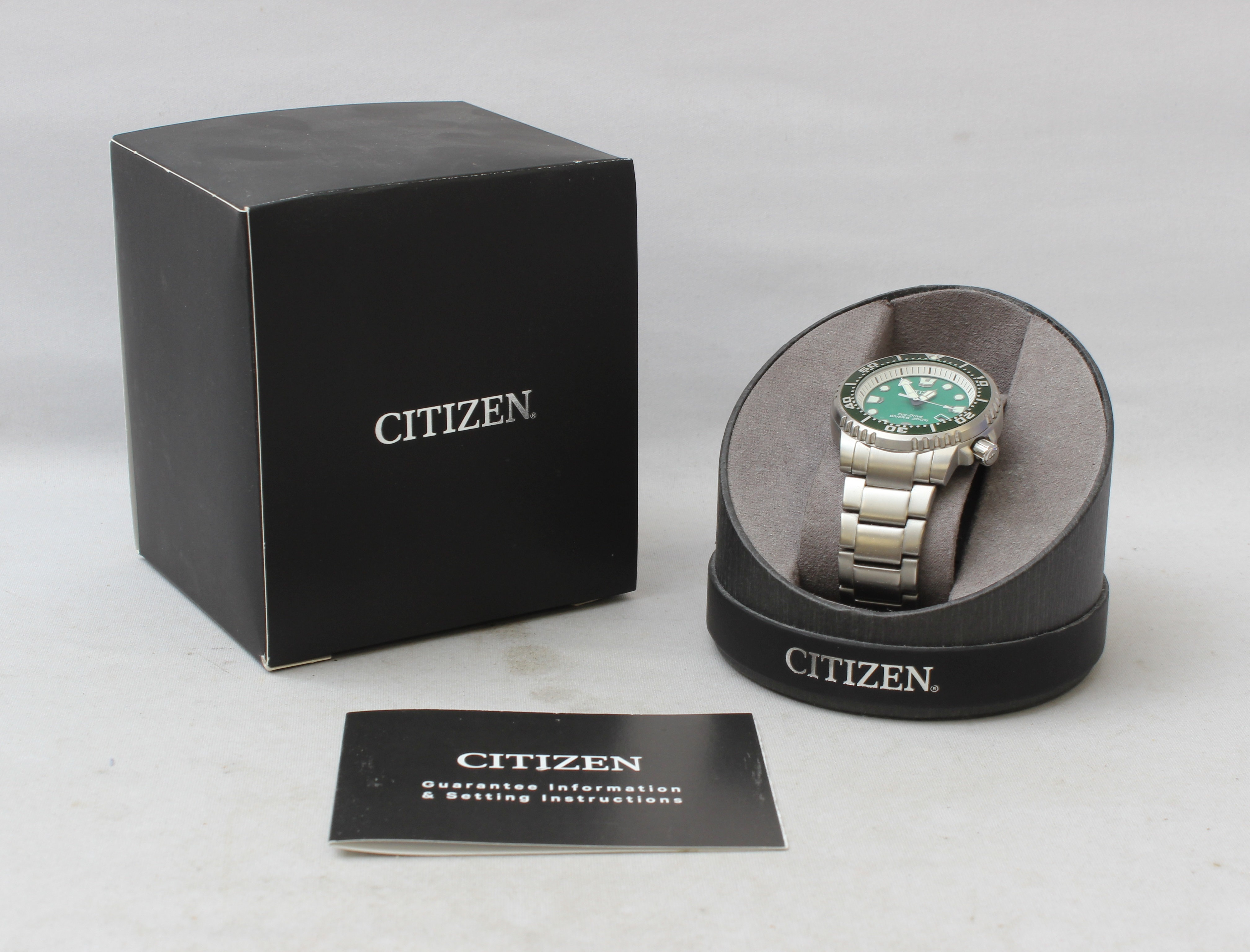 Product photo for Citizen Eco-Drive Men's Dive Stainless Steel Bracelet Watch - boxed (U)