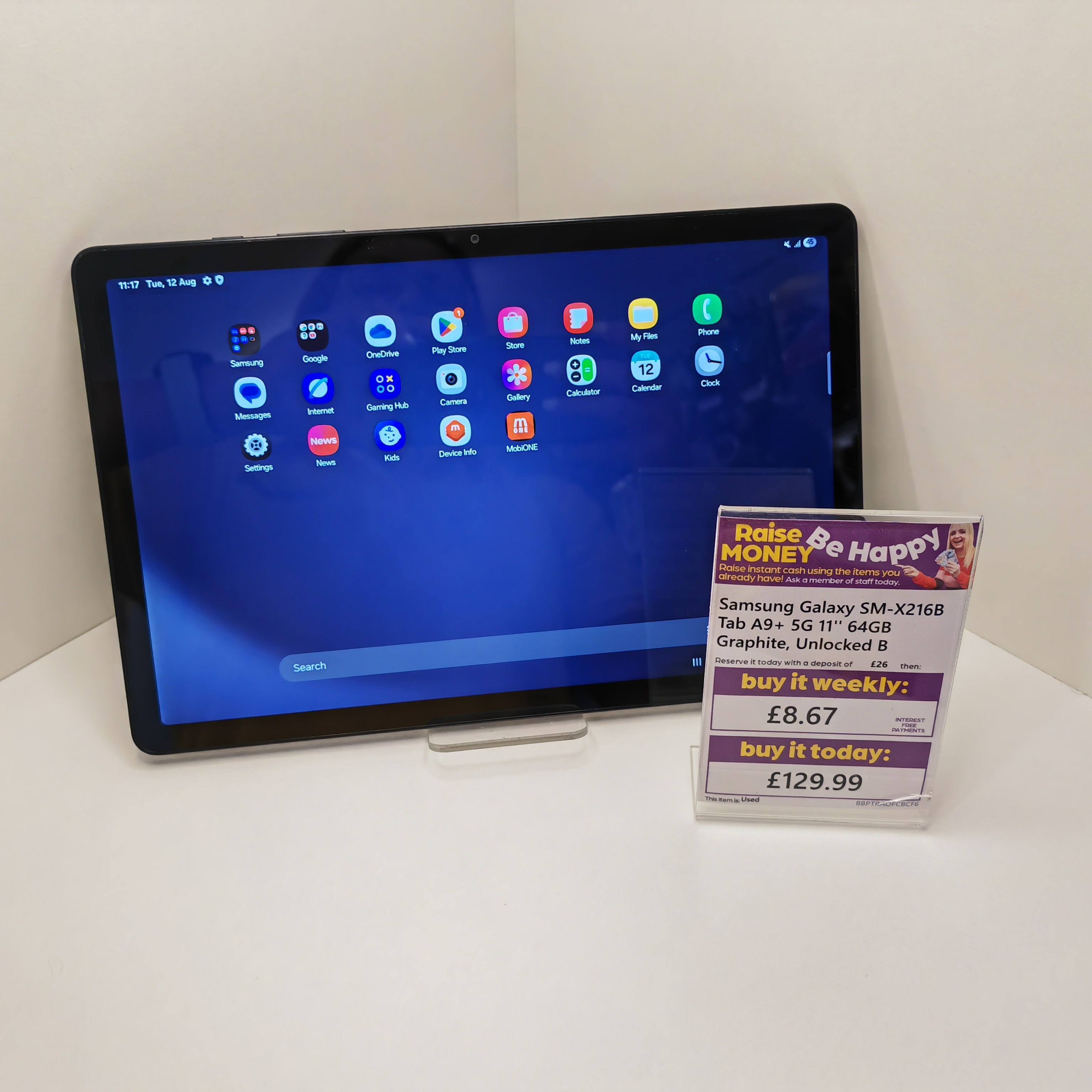 Product photo for Samsung Galaxy SM-X216B Tab A9+ 5G 11'' 64GB Graphite, Unlocked B