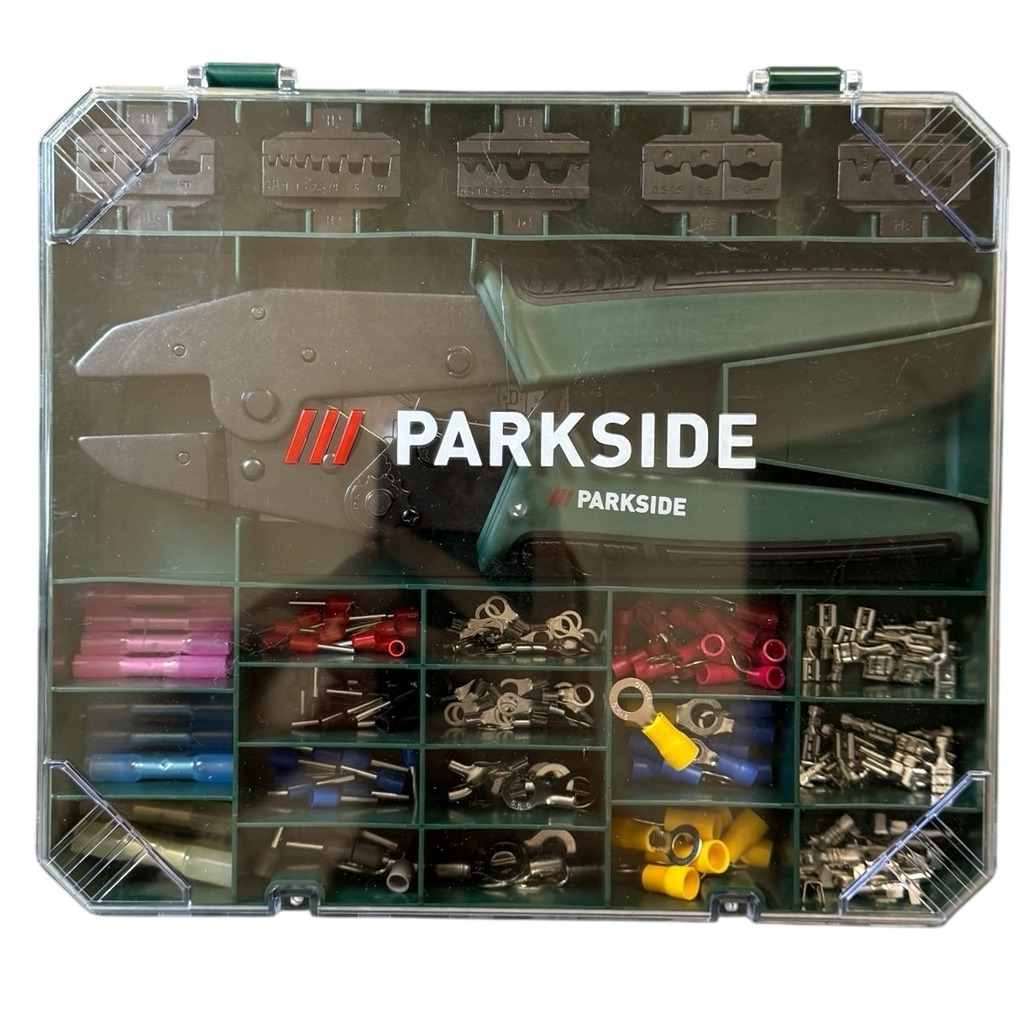 Product photo for New: Parkside 5-In-1 Crimping Pliers Set - 181 Piece