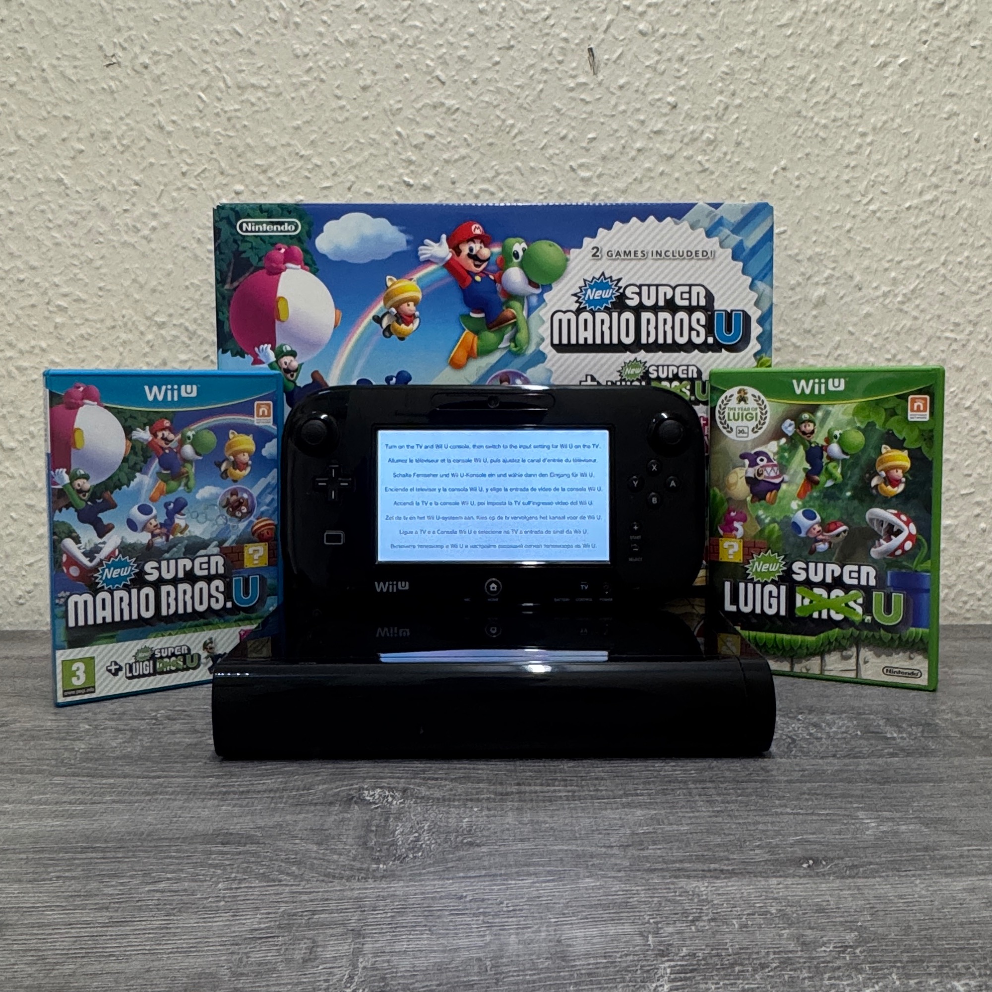 Product photo for NINTENDO WII U MARIO & LUIGI PREMIUM PACK 32GB GAMES CONSOLE BUNDLE | BOXED