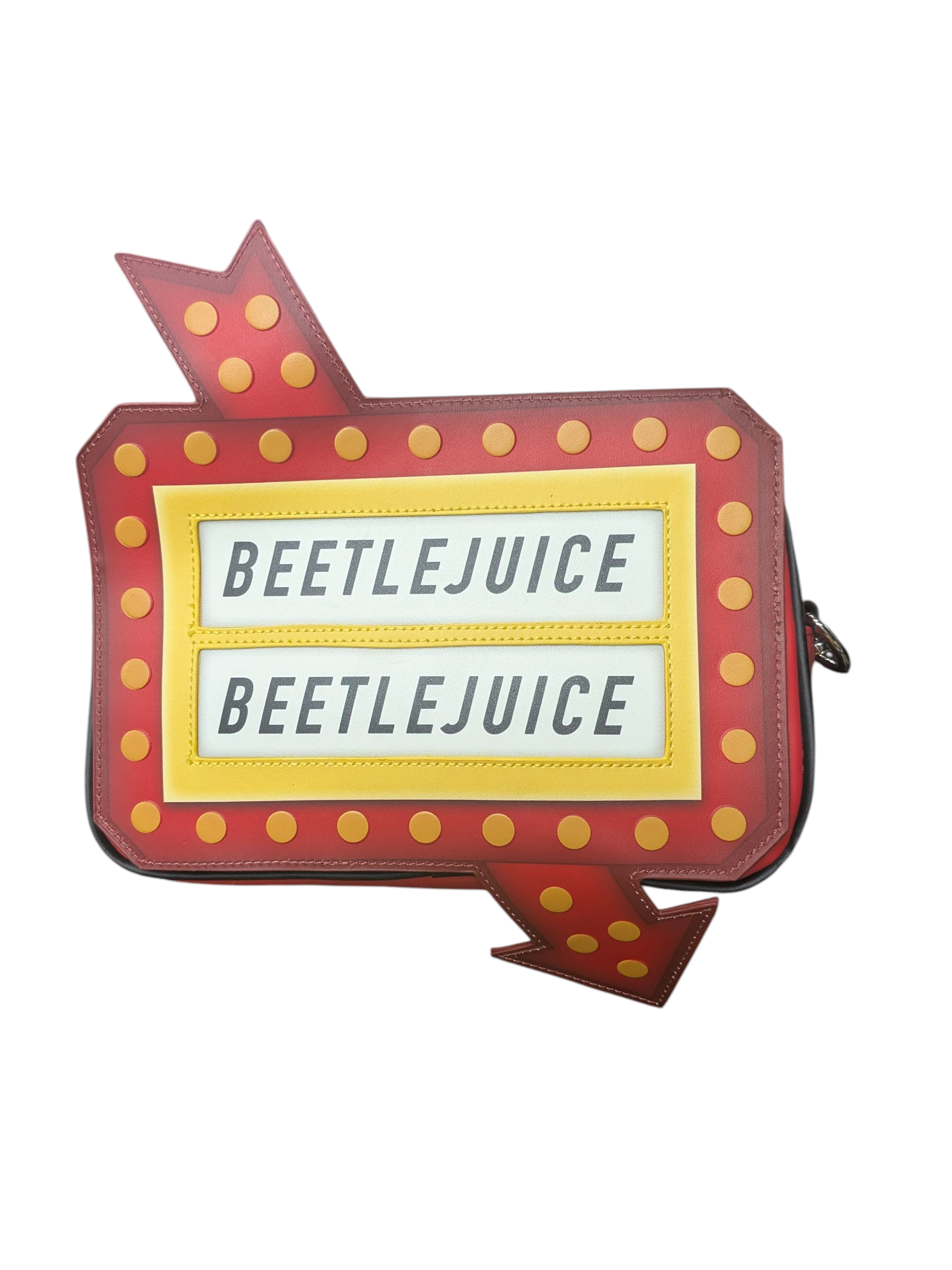 Product photo for Loungefly Beetlejuice Crossbody Bag – Movie Sign Design New with Tags