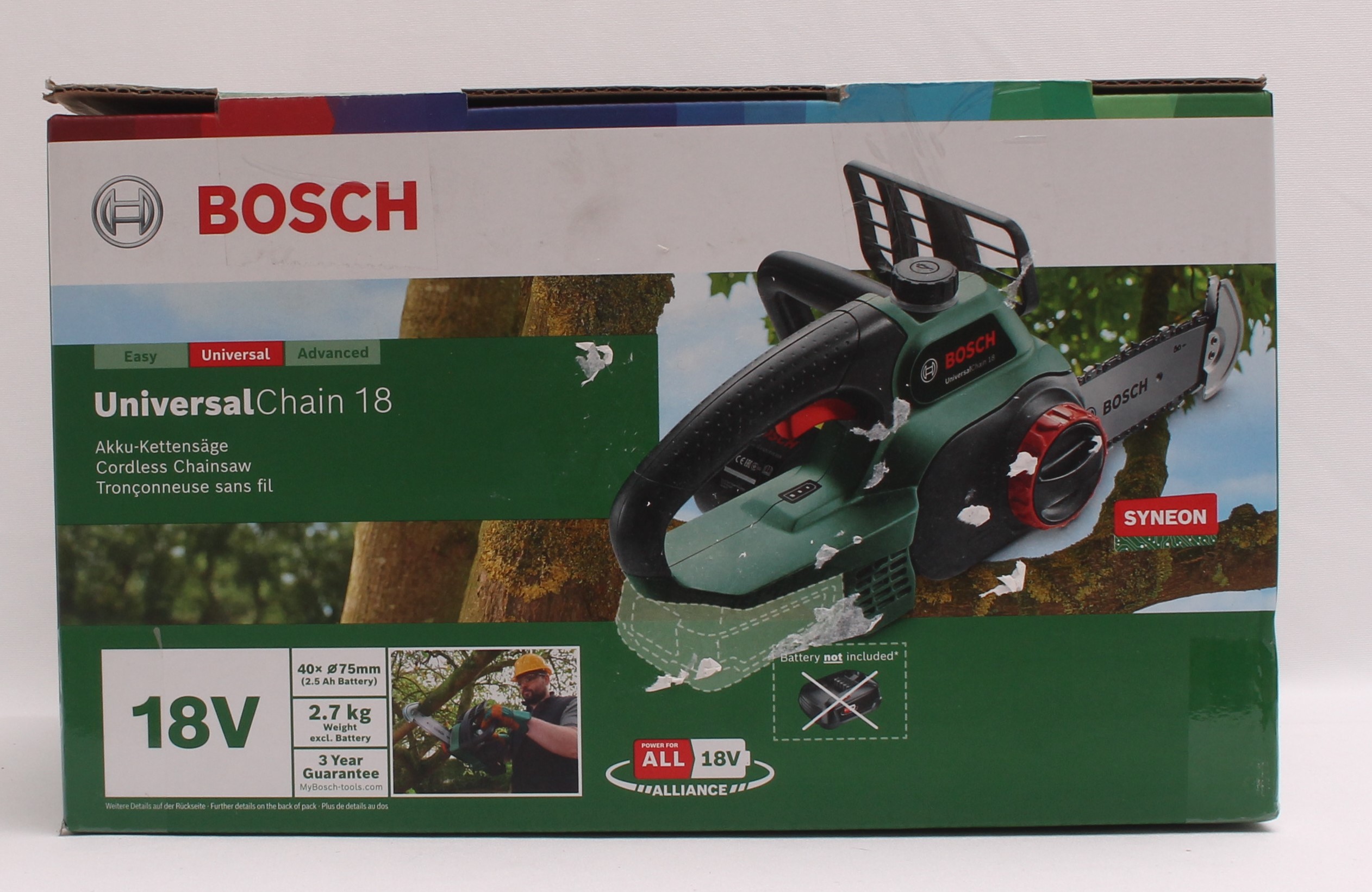 Product photo for Bosch Universal 18v Cordless 20cm Chainsaw - Body Only New