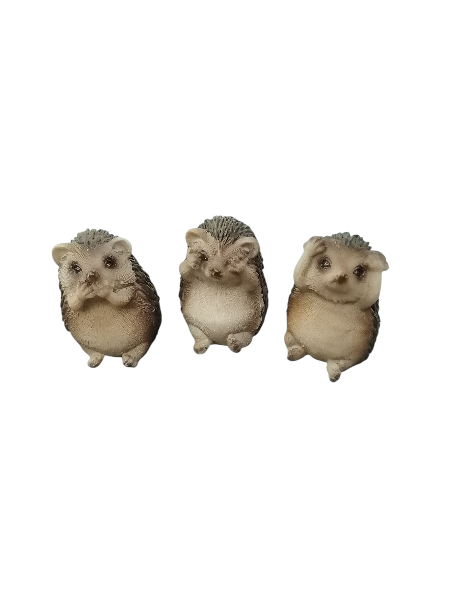 Product photo for Three Wise Hedgehogs 9cm