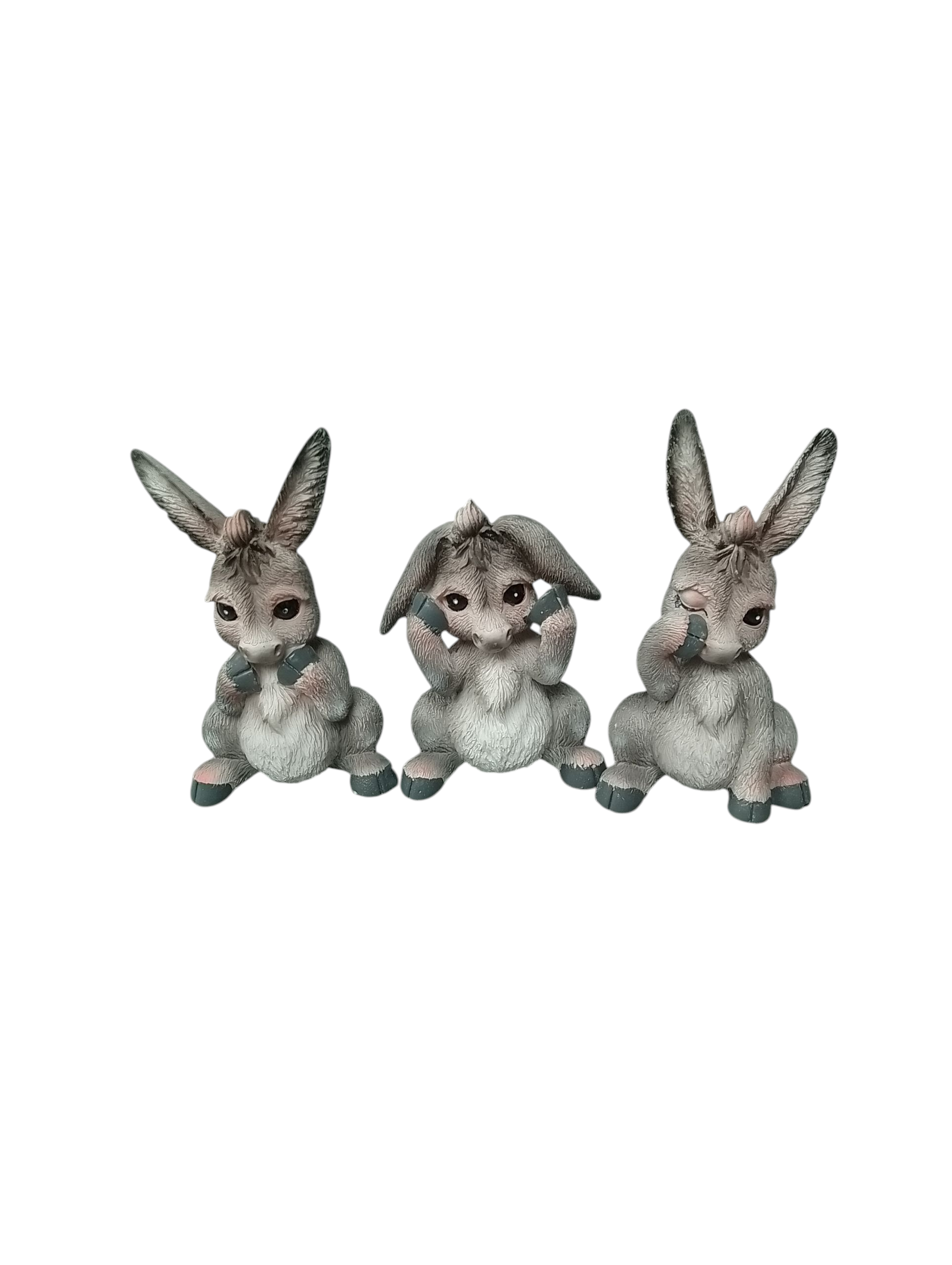 Product photo for Three Wise Donkeys 11cm