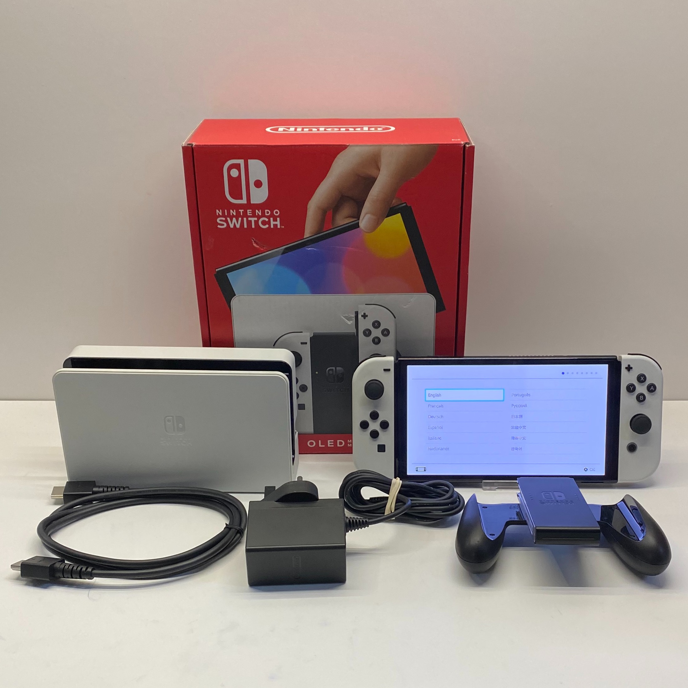 Product photo for Nintendo Switch OLED Console 64GB in White Boxed