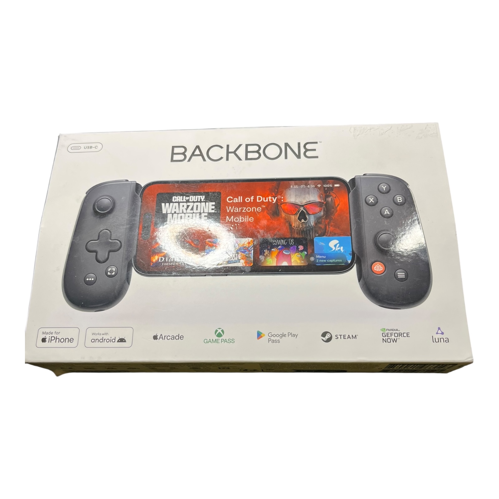 Product photo for Backbone One USB-C Mobile Gaming Controller – Boxed Excellent Condition