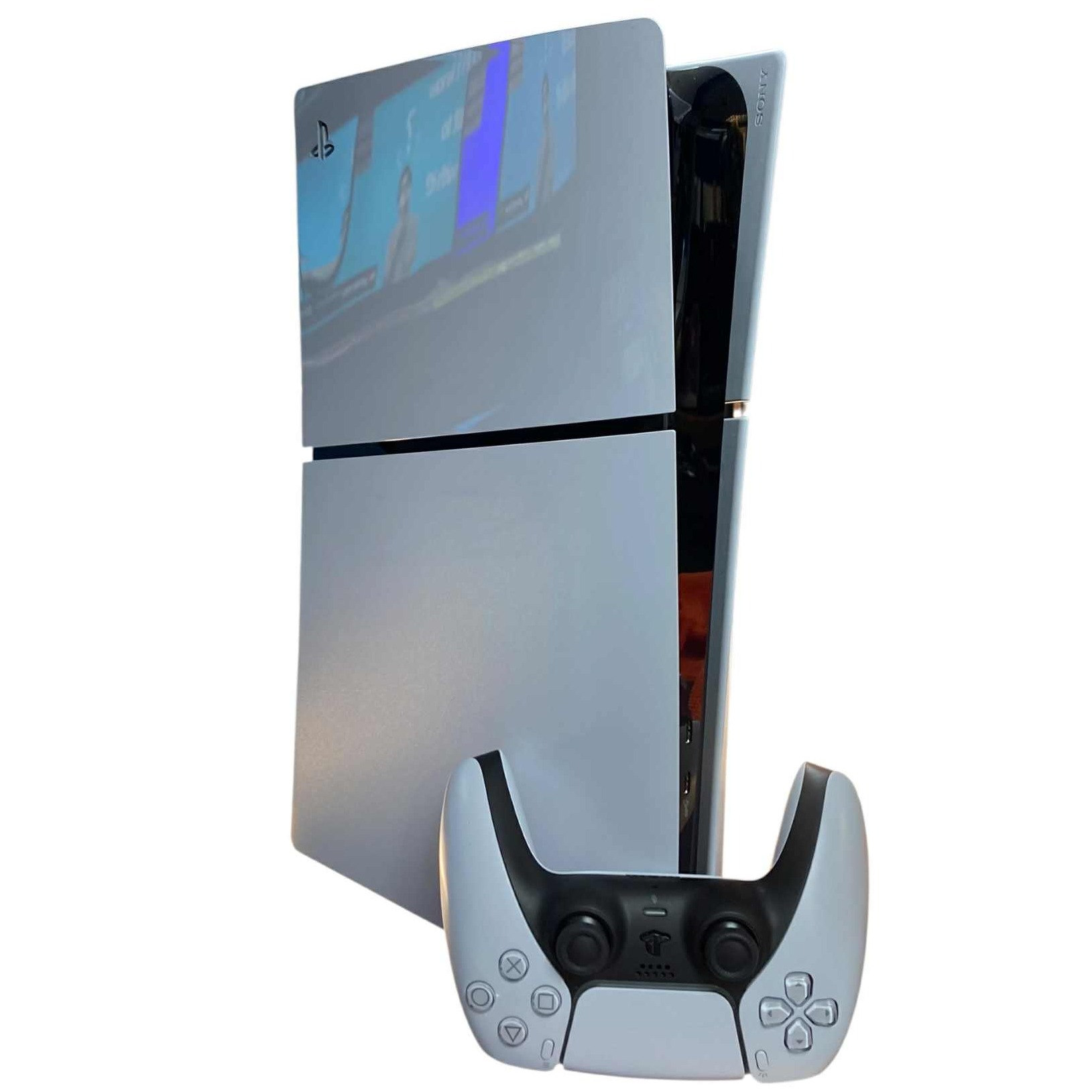 Product photo for Playstation 5 Slim Console, 1TB, White, unboxed