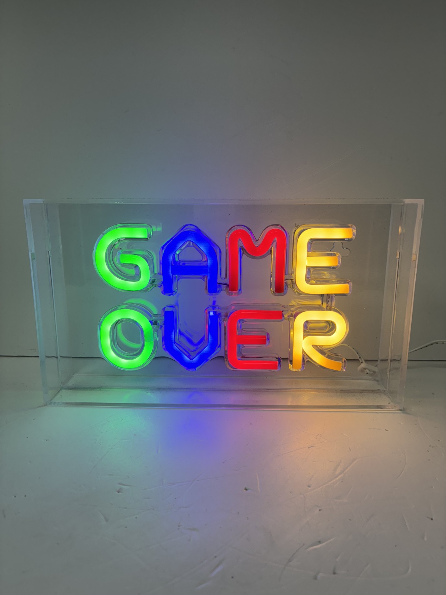 Product photo for game over display light unboxed