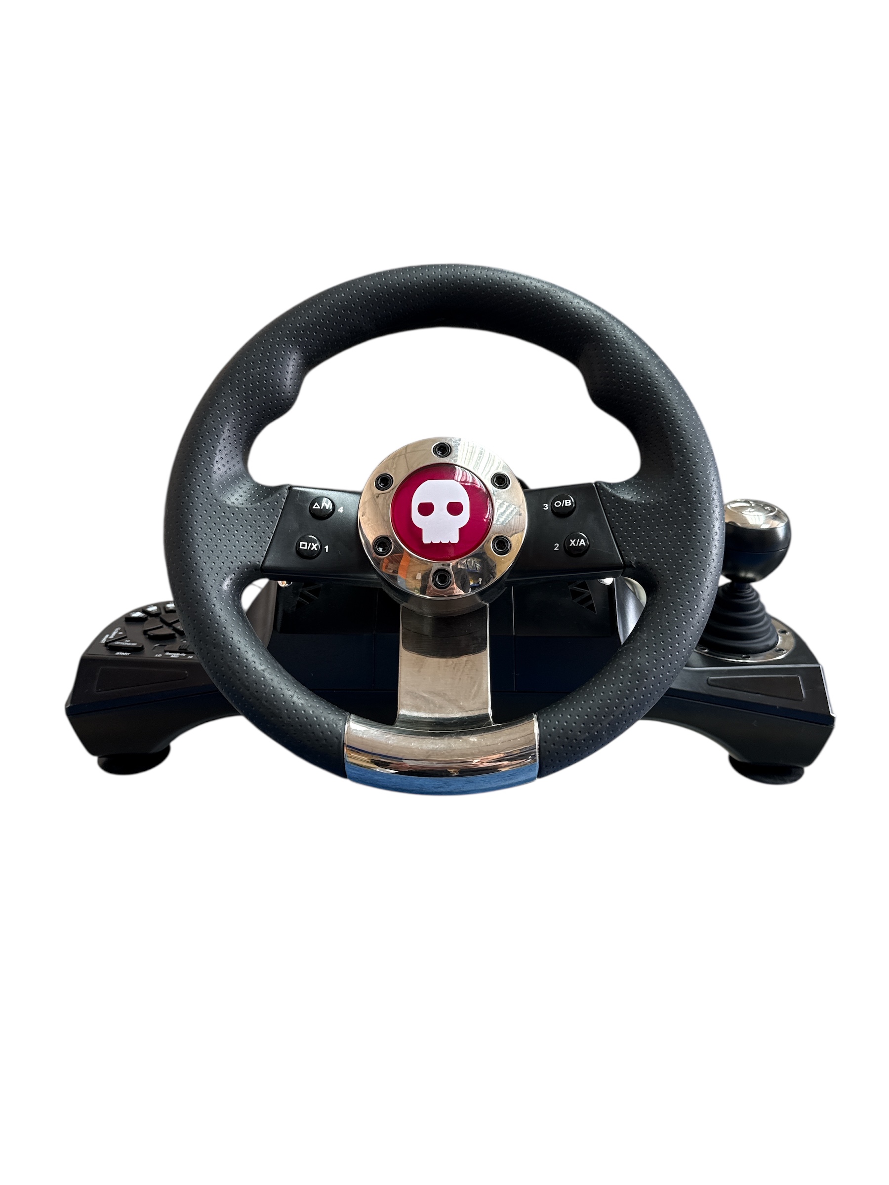 Product photo for Nunskull Racing Wheel with Pedals – Multi-Platform Gaming Steering Used
