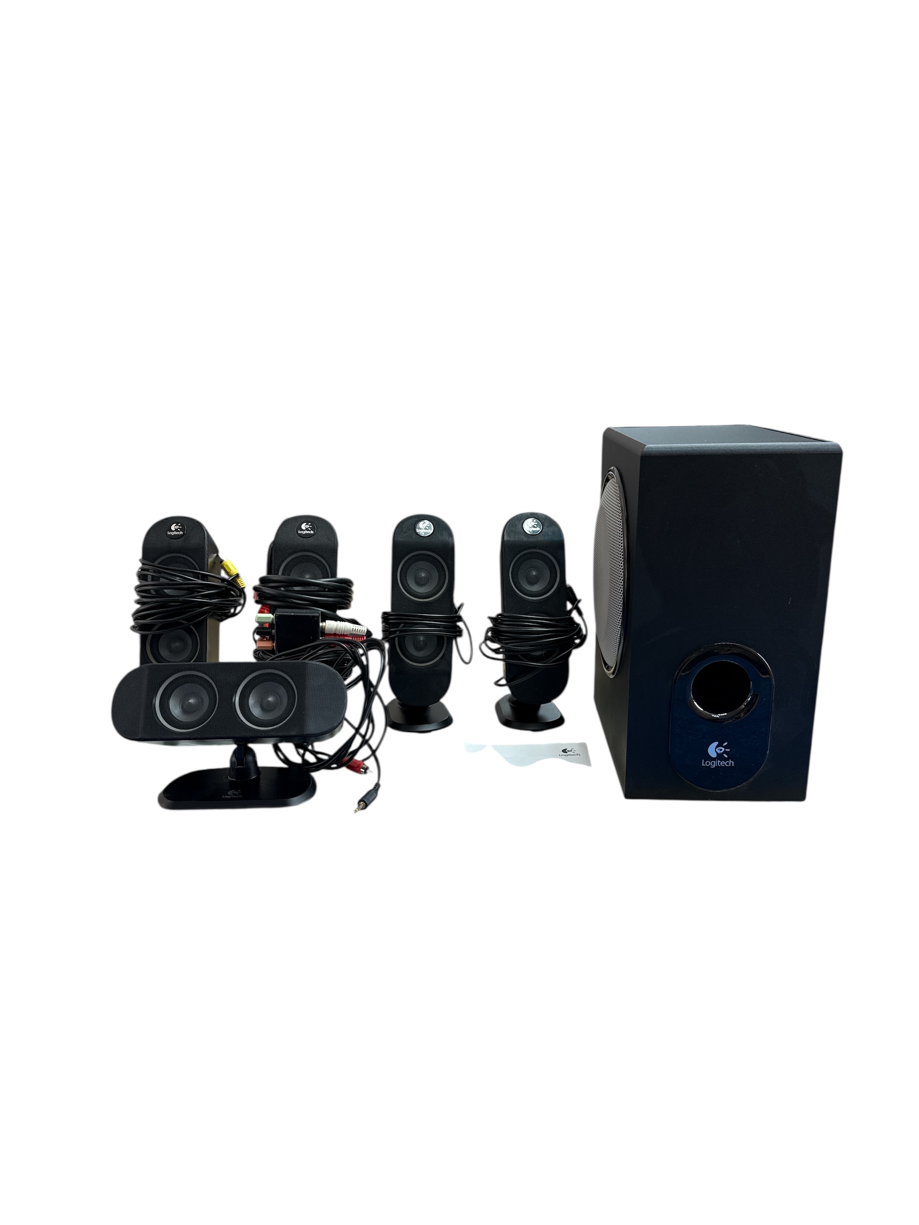 Product photo for Logitech X-530 5.1 Surround Sound Speaker System – Used with User Manual