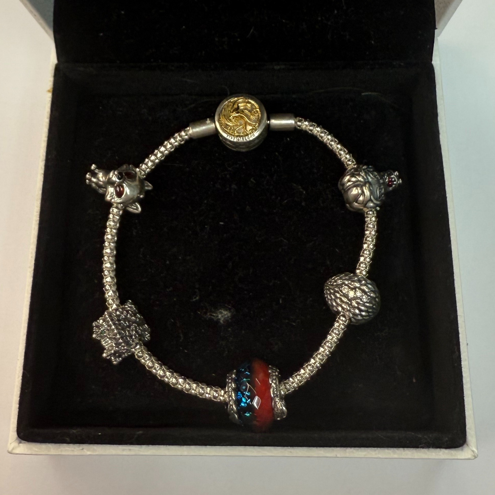 Product photo for Pandora Bracelet with Game of Throne Charms (SALE)