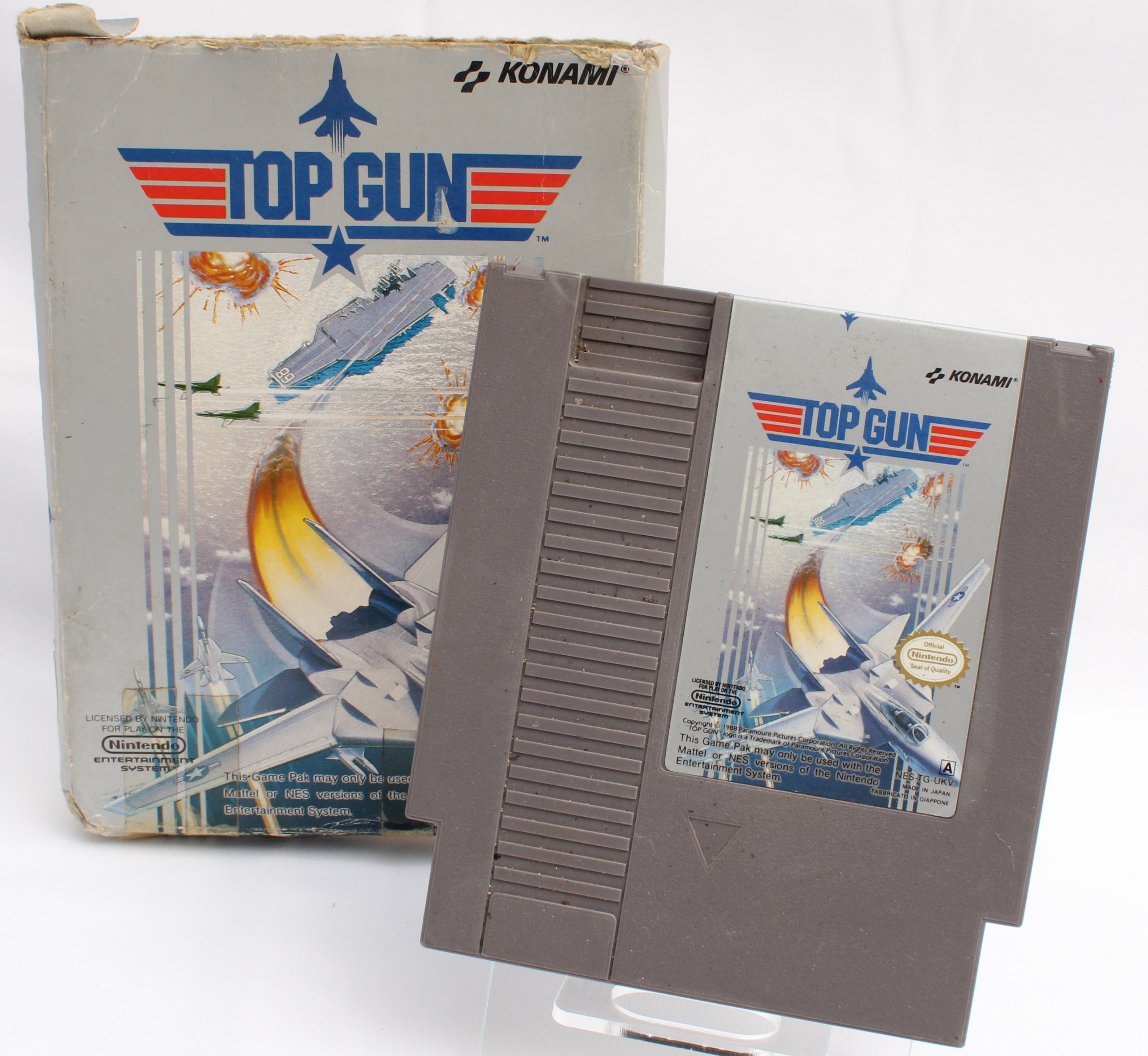 Product photo for Nintendo Top Gun Entertainment System NES Video Game Cartridge (G)