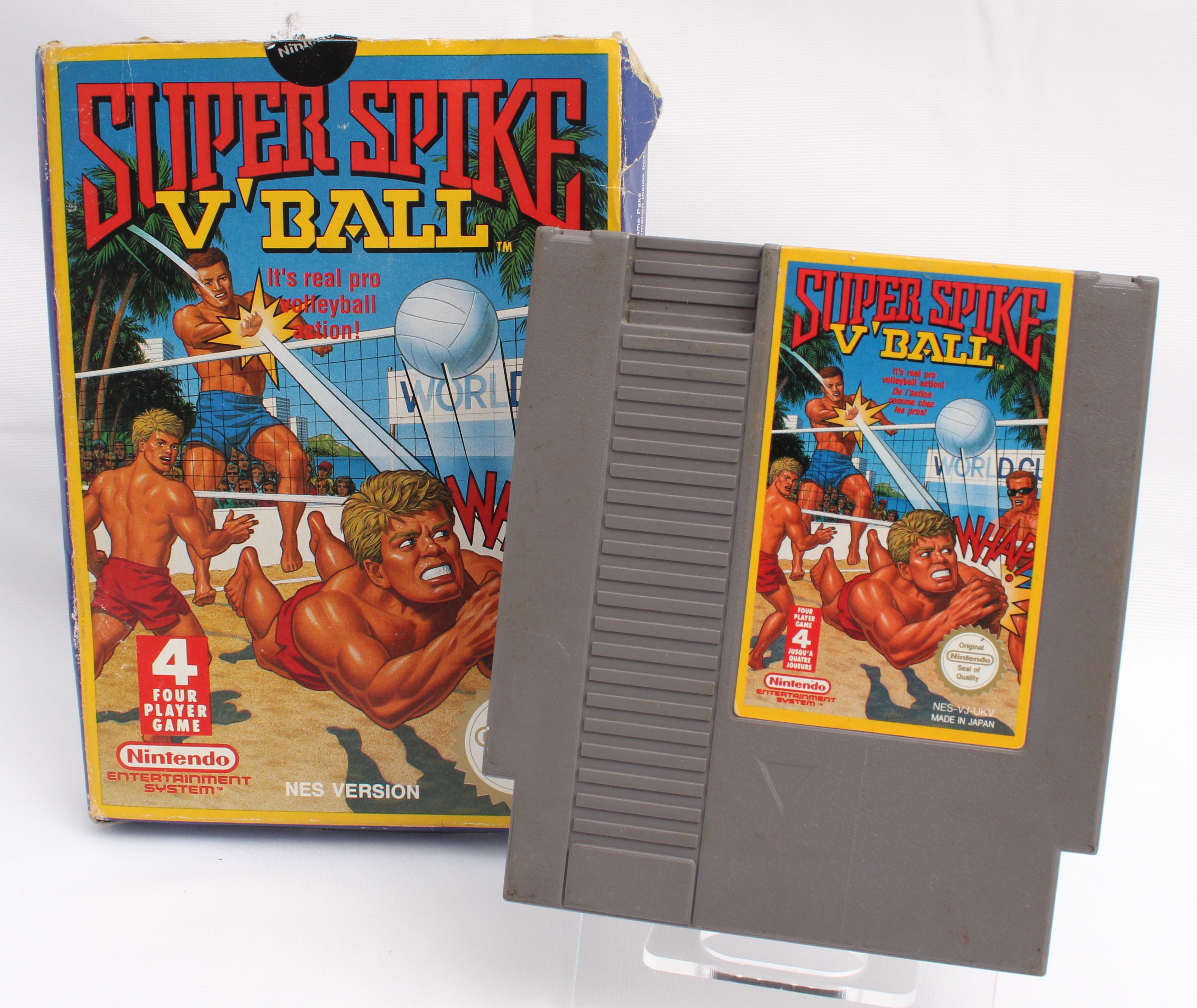 Product photo for Nintendo Super Spike V'Ball Entertainment System NES Video Game Cartridge (G)