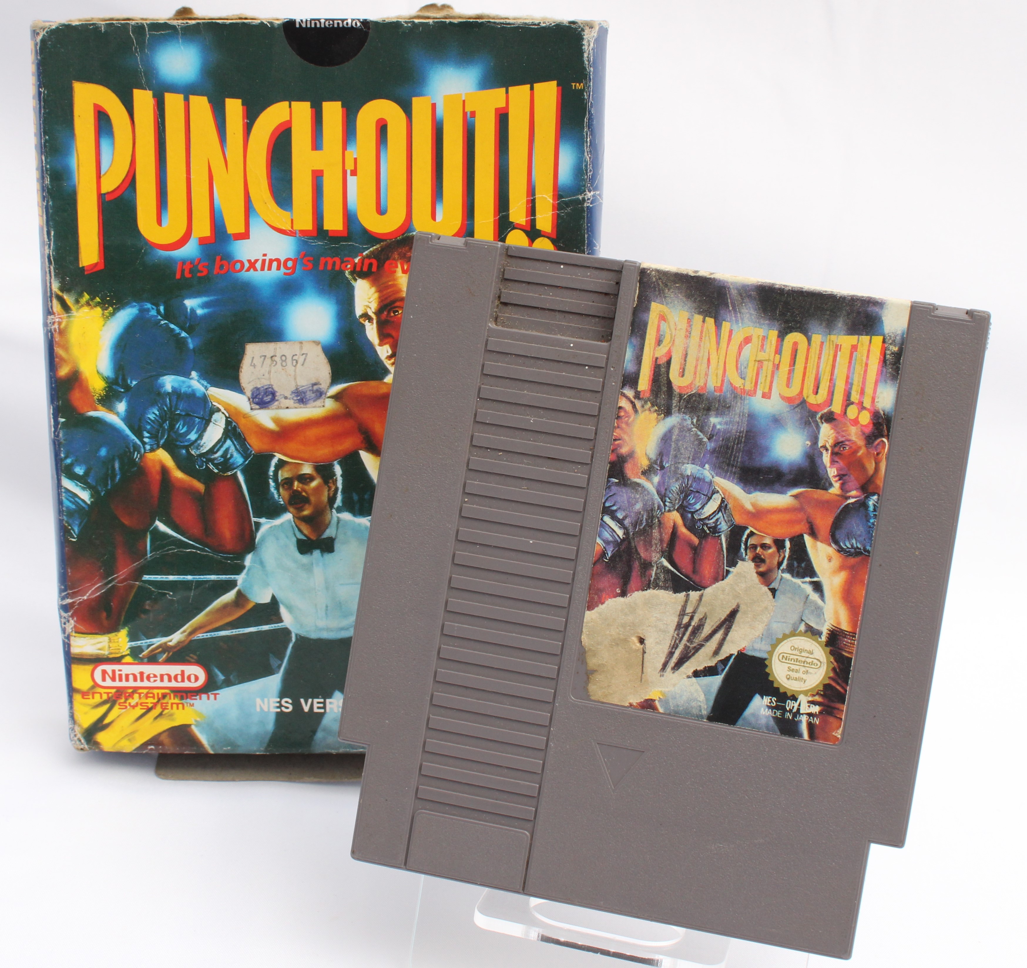 Product photo for Nintendo Punch-Out!! Entertainment System NES Video Game Cartridge (G)