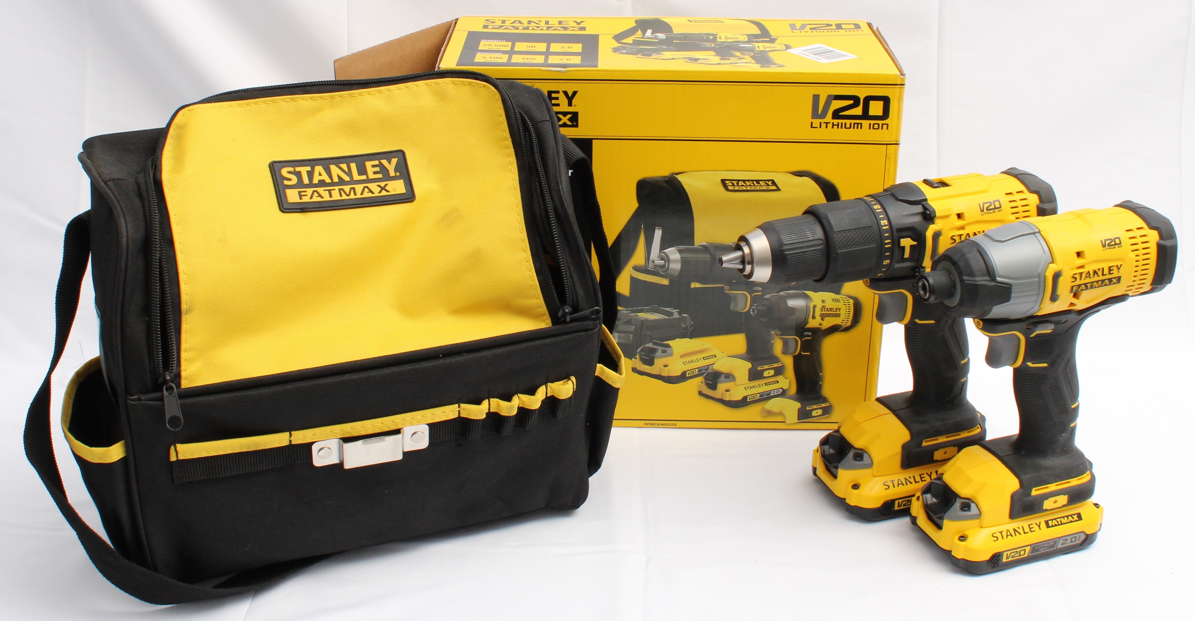 Product photo for Stanley Fatmax V20 18V Cordless Combi Drill and Impact Driver (U)