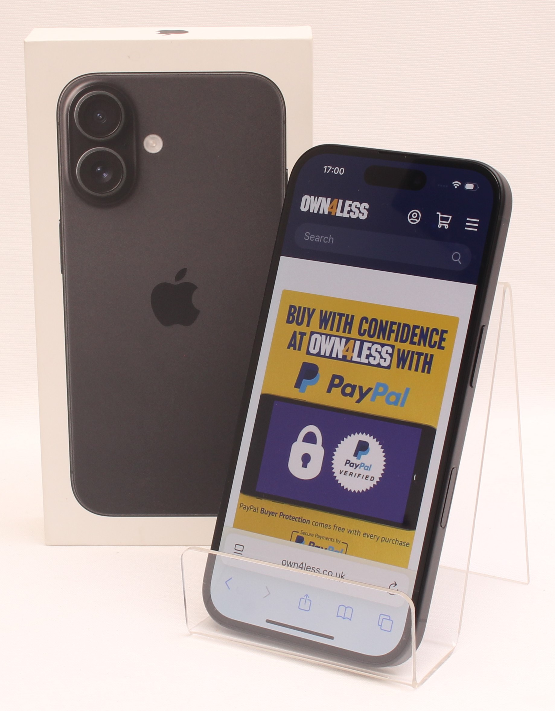 Product photo for Apple iPhone 16 128GB Black Smartphone Network Unlocked - UNUSED (NR)