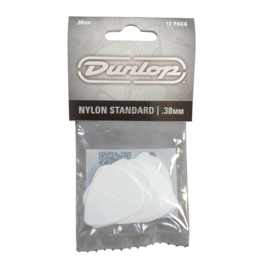 Product photo for Dunlop Picks - Nylon Standard 0.38mm Pack 12