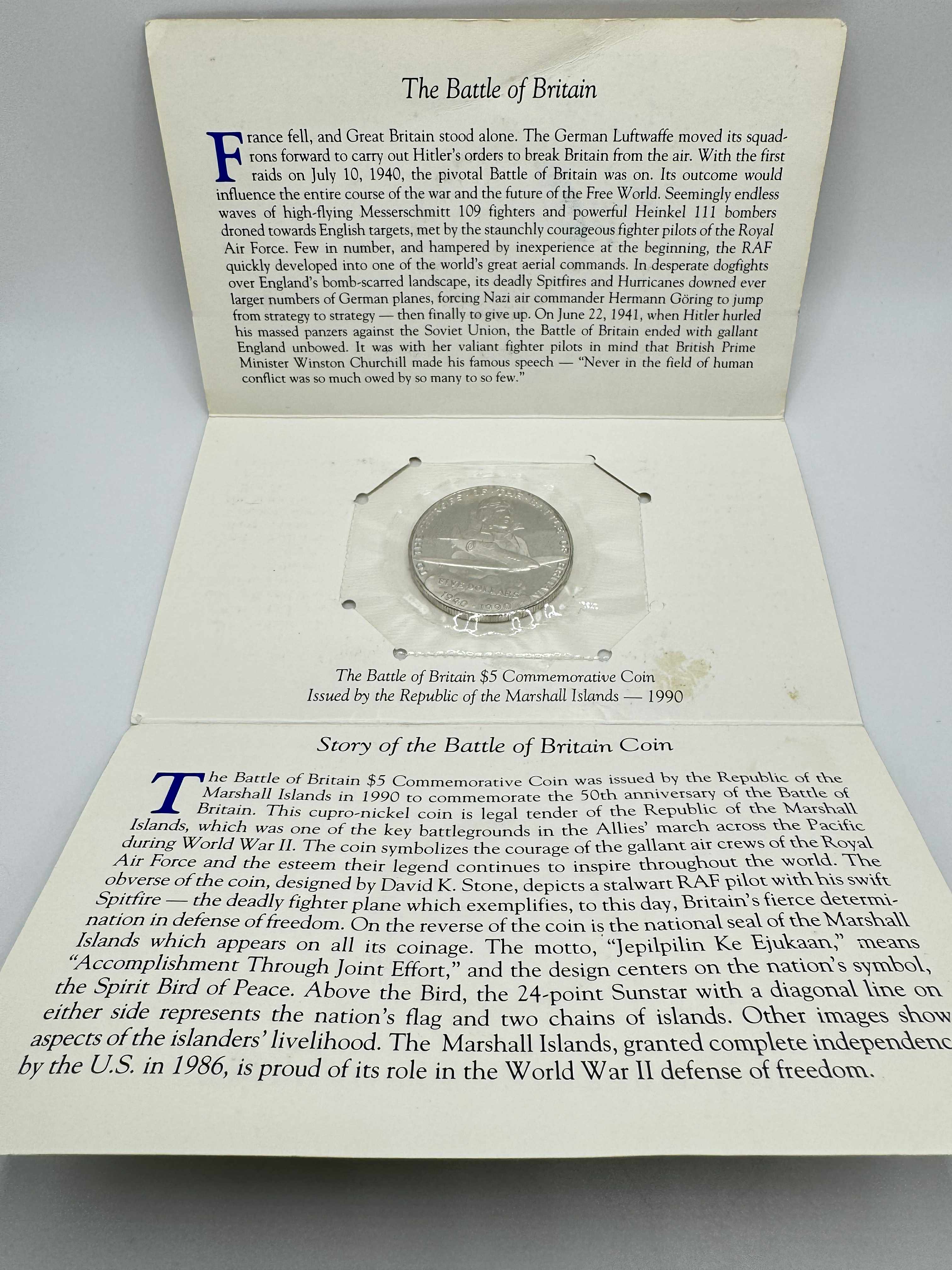 Product photo for Battle Of Britain $5 Commemorative Coin