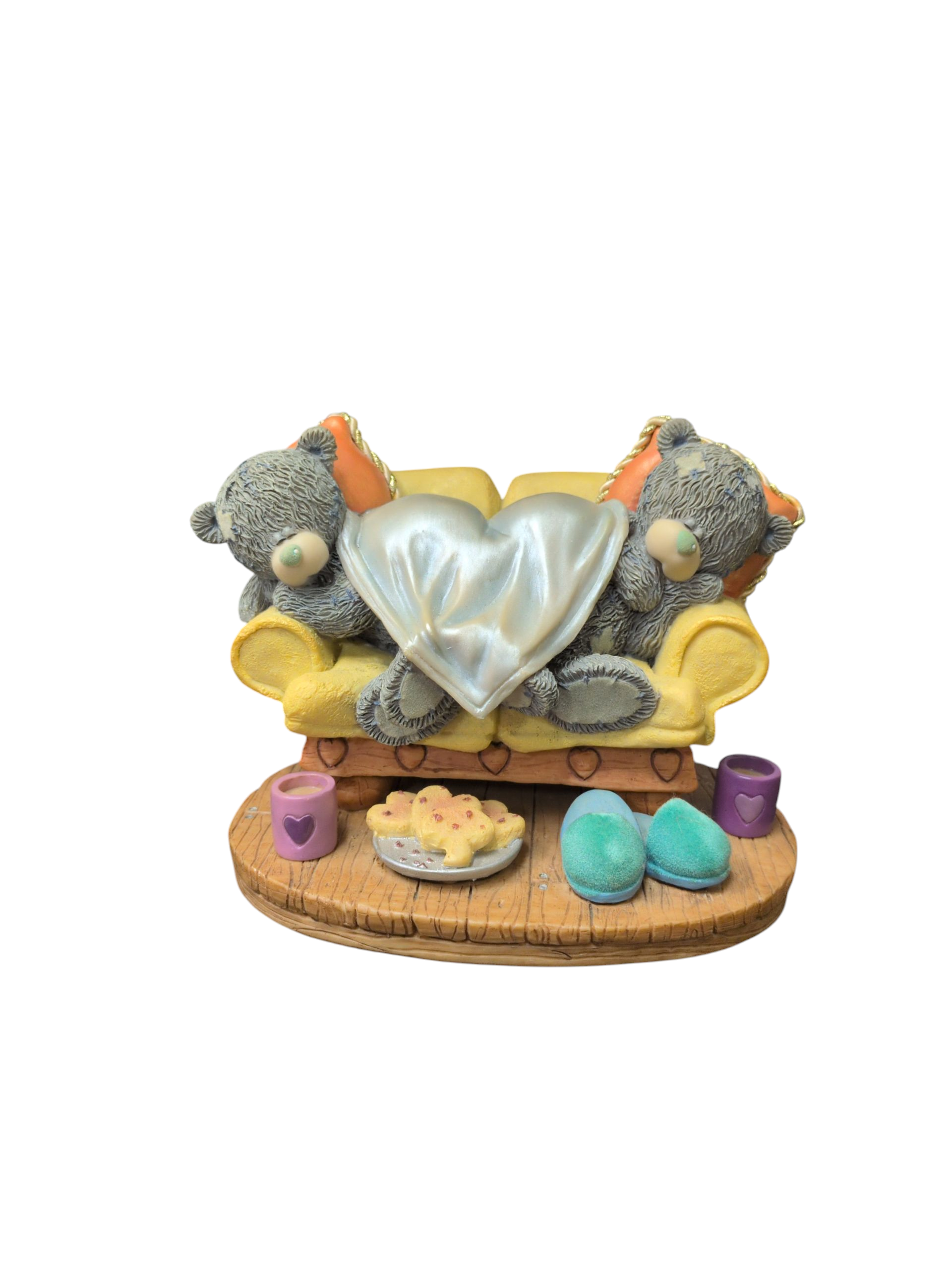 Product photo for Me to You “Lap Of Luxury” Figurine Tatty Teddies on Sofa 2004