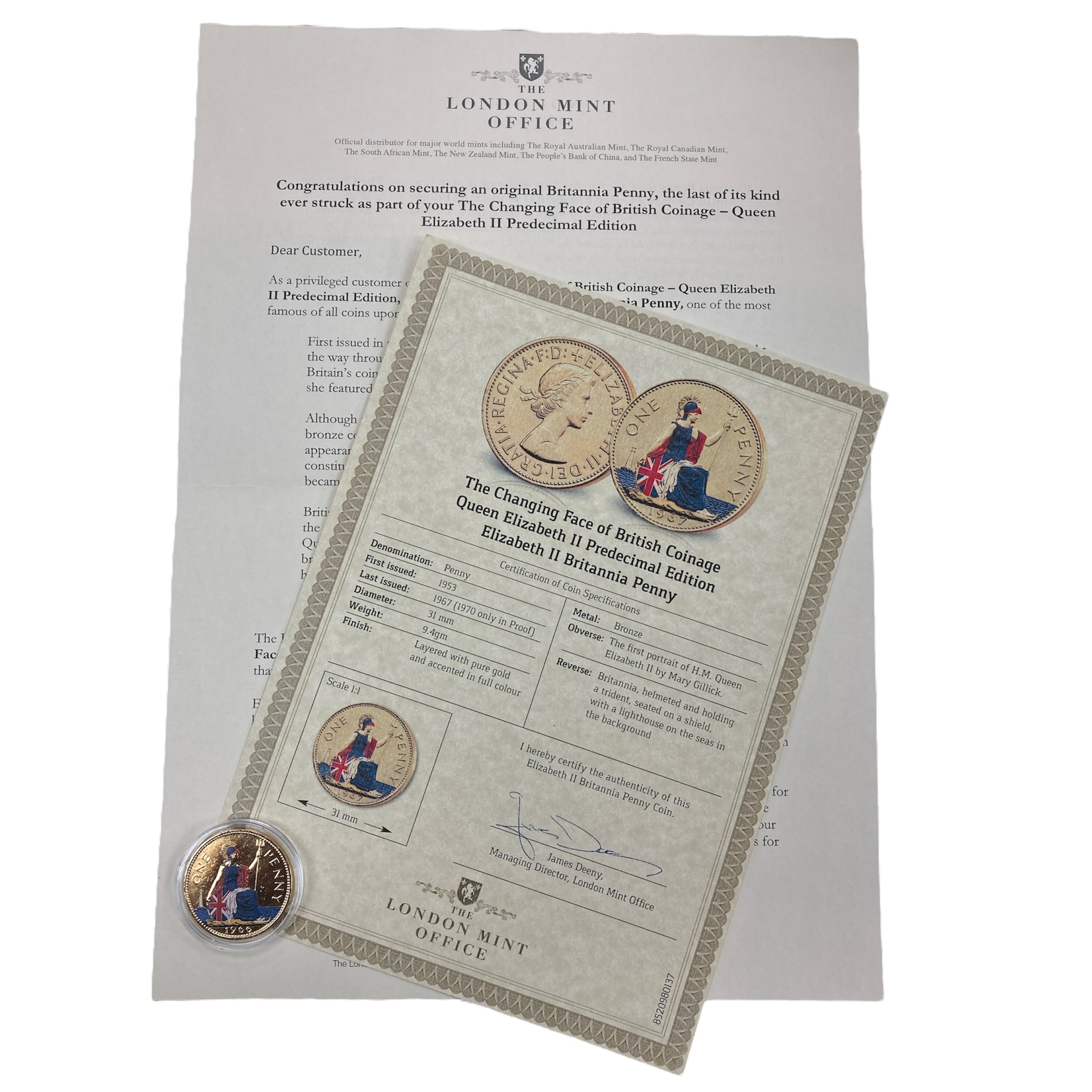 Product photo for Elizabeth 2 Britannia Penny