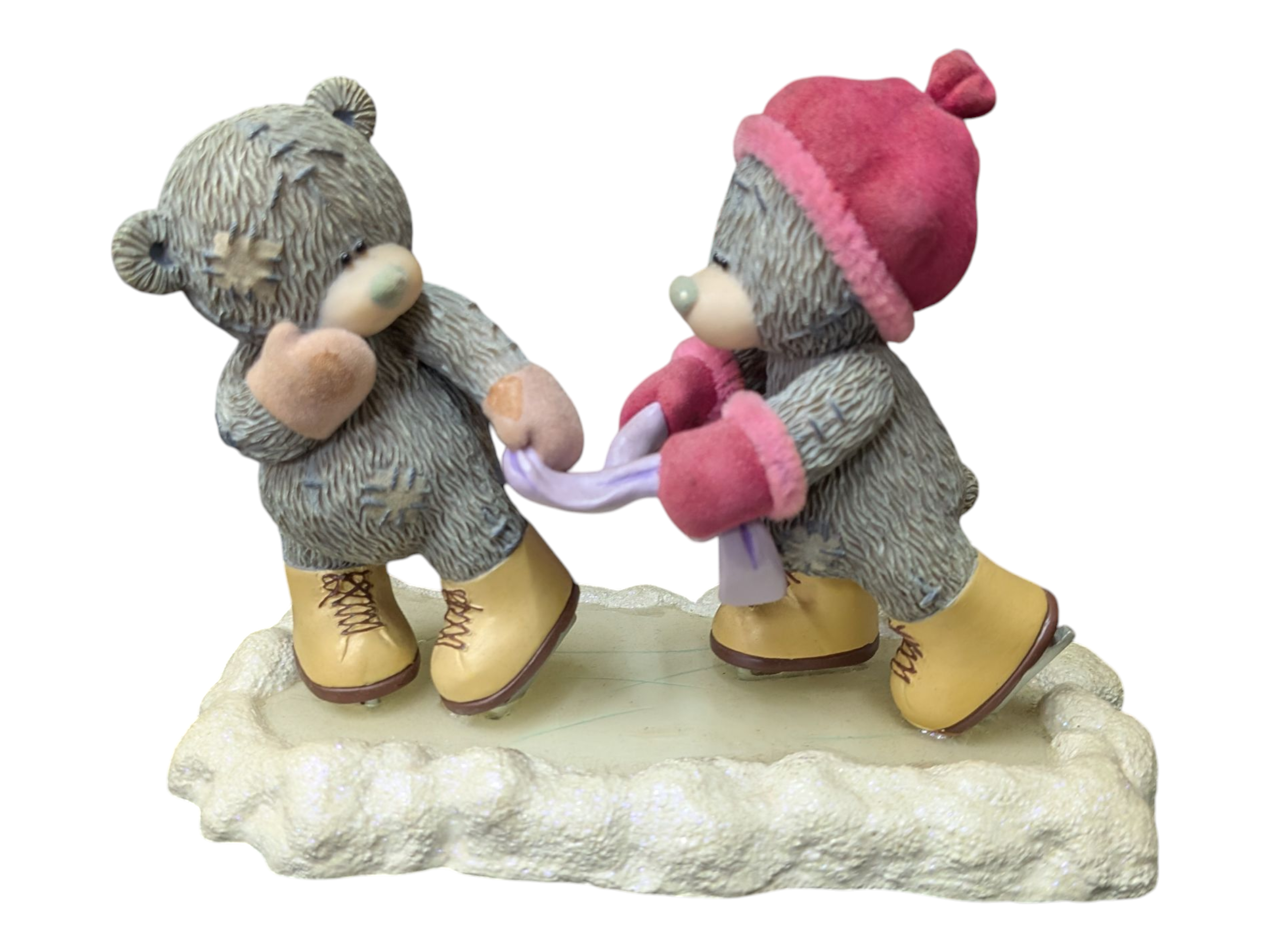 Product photo for Me to You “Hold On Tight!” Figurine Tatty Teddies Ice-Skating 2004