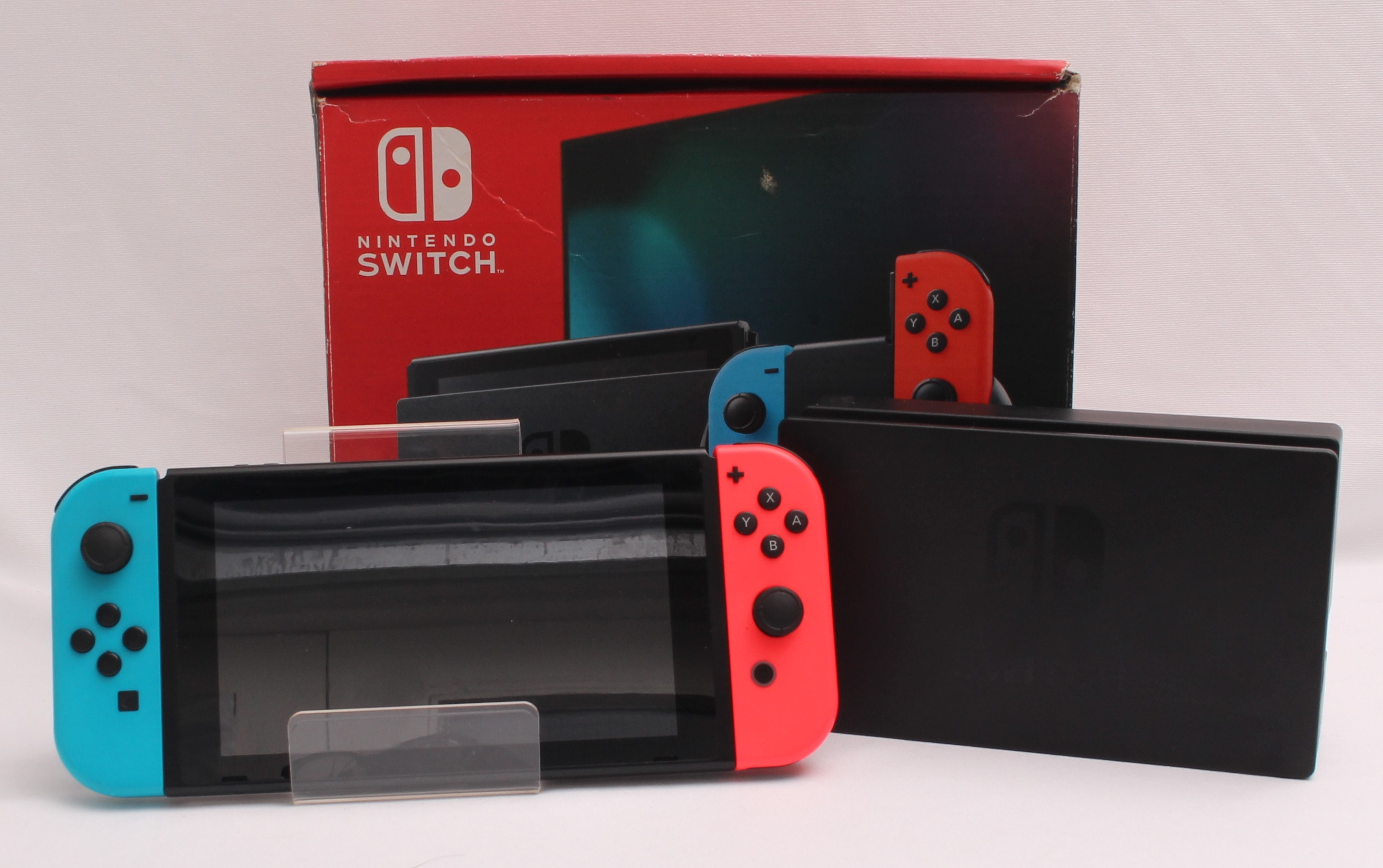Product photo for Nintendo Switch 32GB Neon Red & Blue Games Console - Boxed No Charger (U)