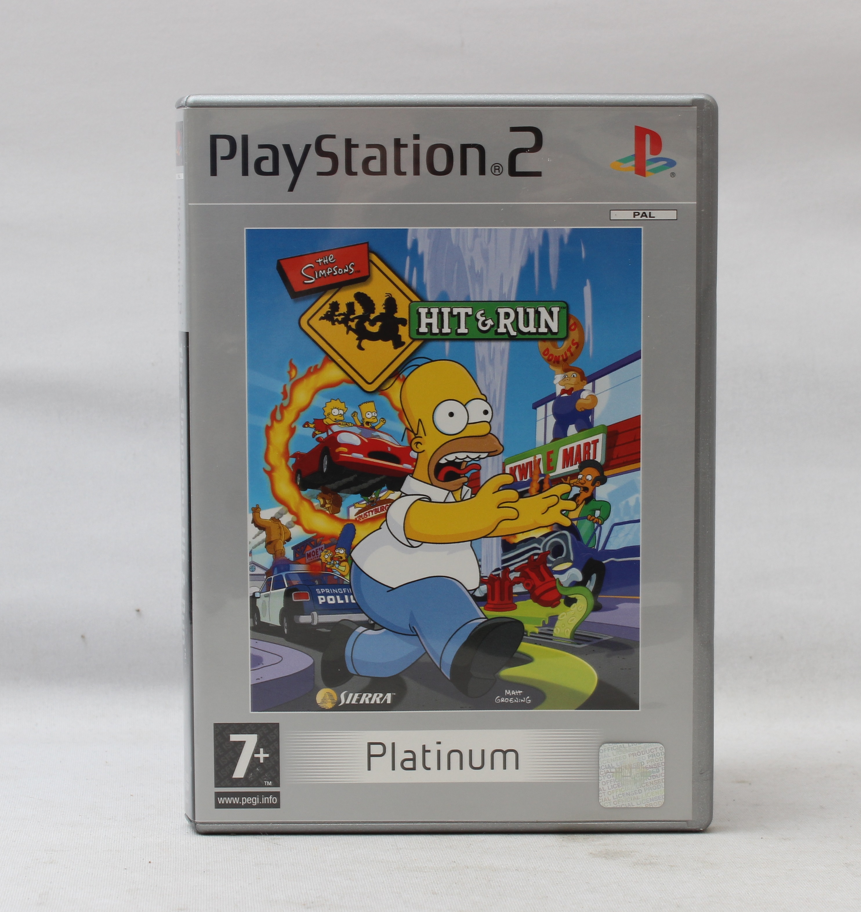 Product photo for PlayStation The Simpsons Hit & Run 2 PS2 Video Game - Complete (VG)