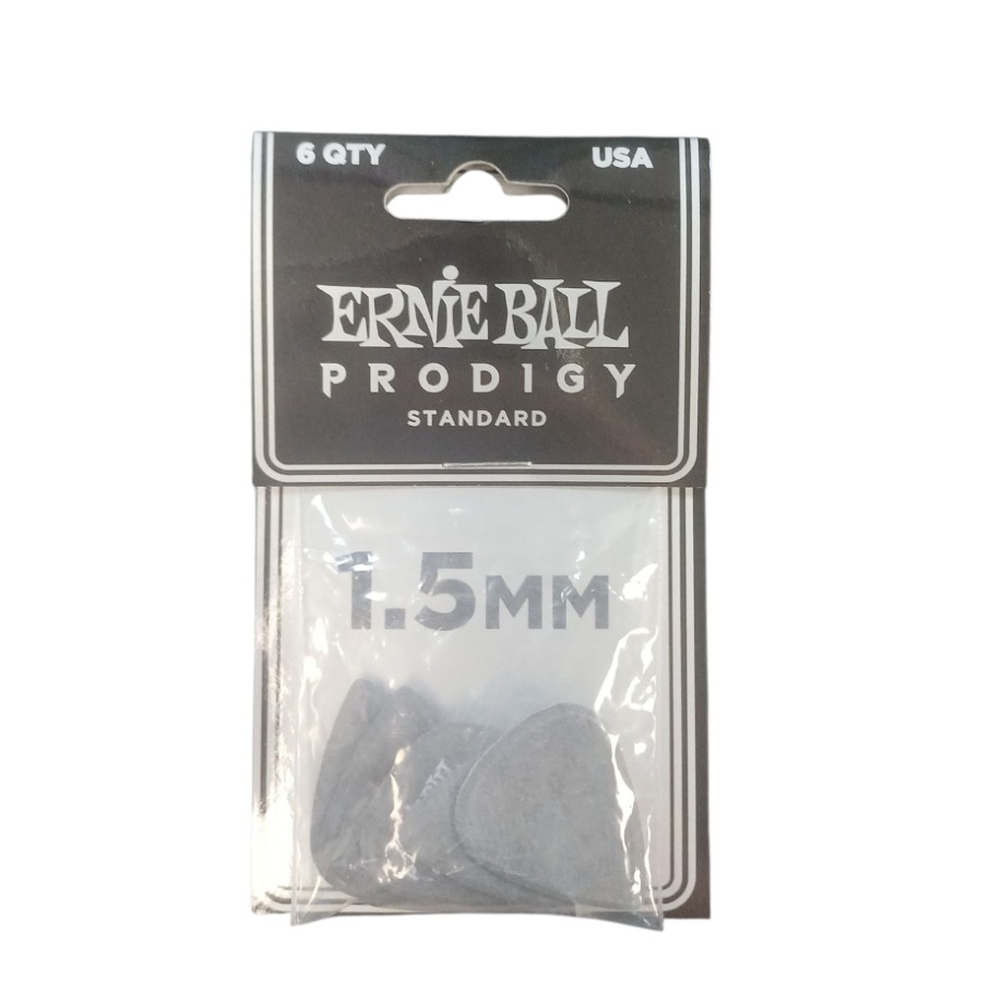 Product photo for EB PRODIGY PICKS 6-PACK 1.5MM - BLACK