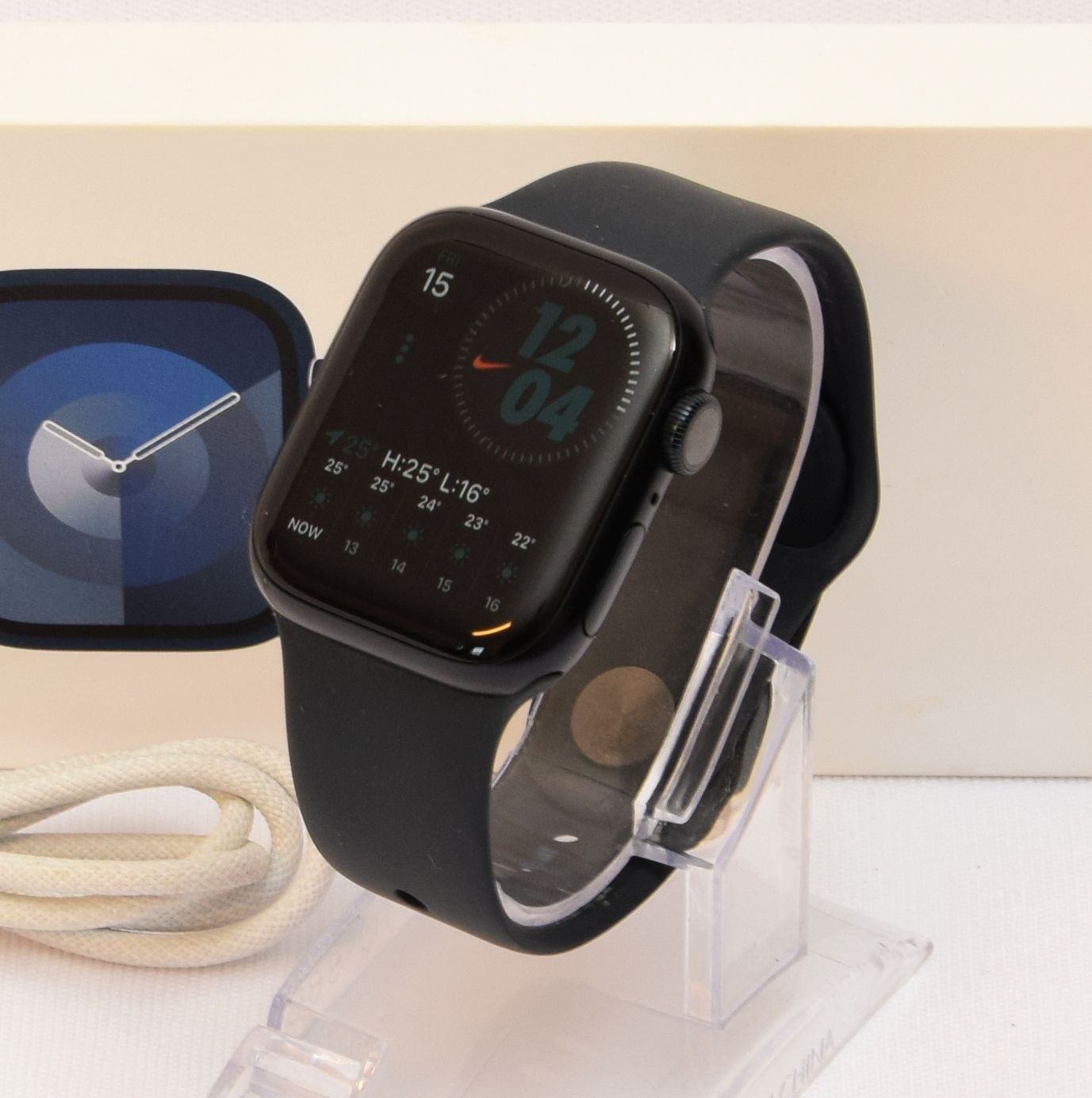 Product photo for Apple Watch Series 9 41mm GPS Fitness Smartwatch - Midnight (B+)