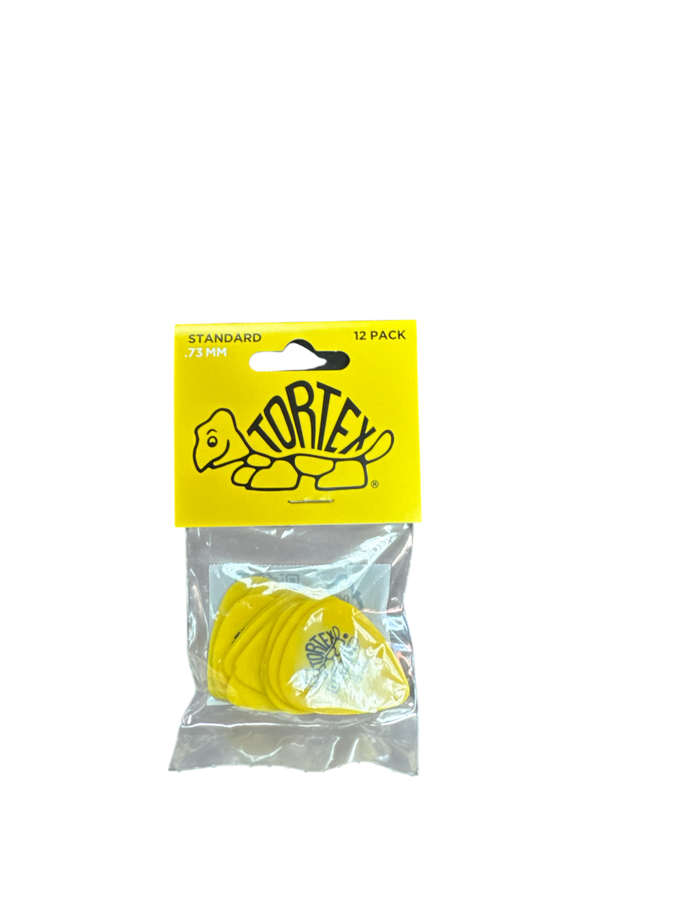 Product photo for Dunlop Picks Tortex Standard Yellow 0.73mm pack 12