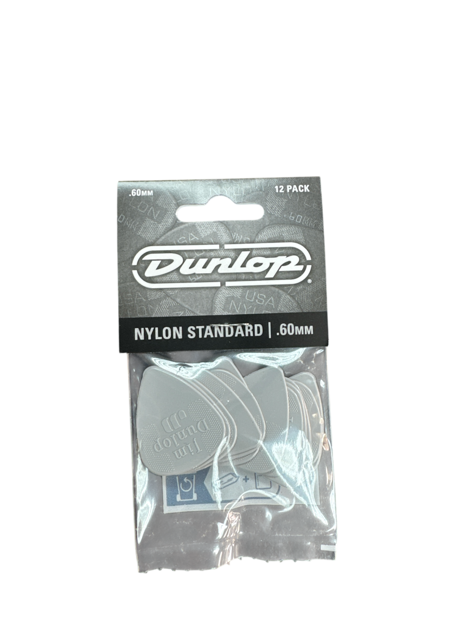 Product photo for Dunlop Picks Nylon Standard 0.60mm pack 12