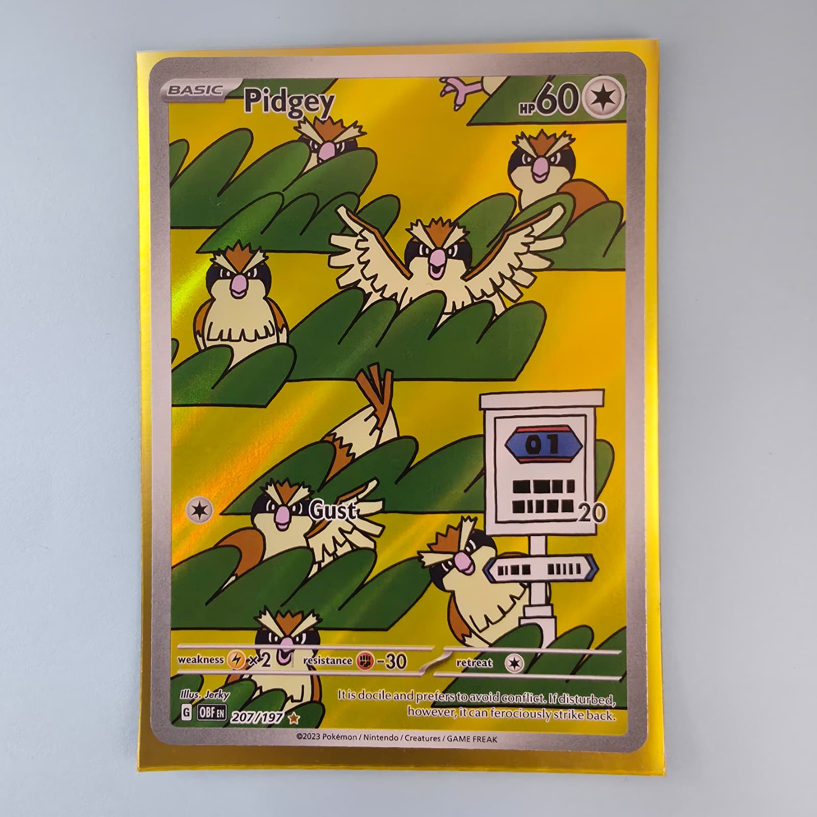 Product photo for Pidgey – 207/197 Paldea Evolved Pokémon TCG English - NM