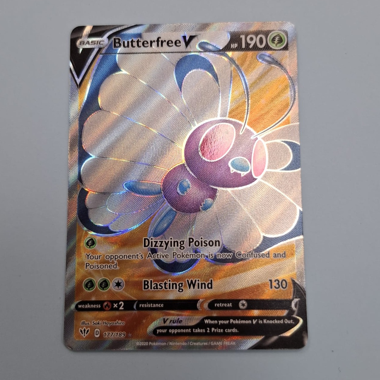 Product photo for pokemon TCG Darkness Ablaze Butterfree 177/189