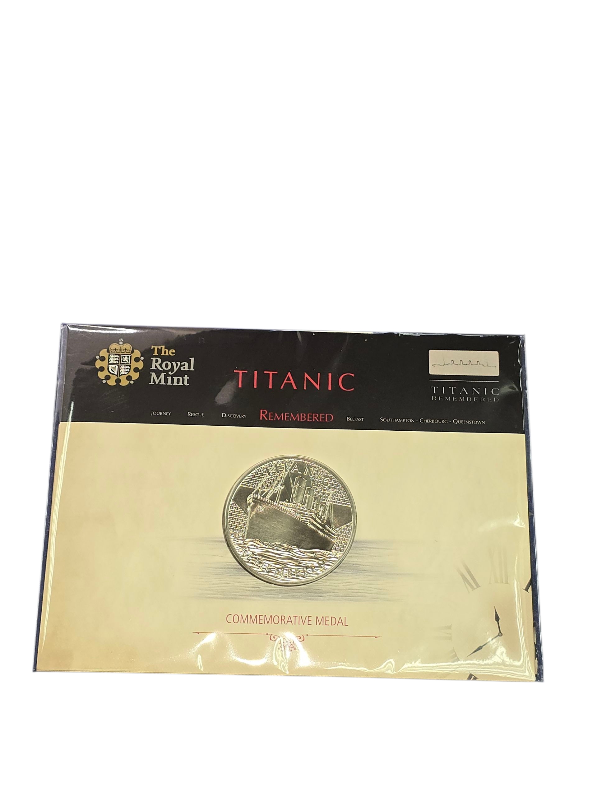 Product photo for Royal Mint Titanic Remembered Commemorative Medal