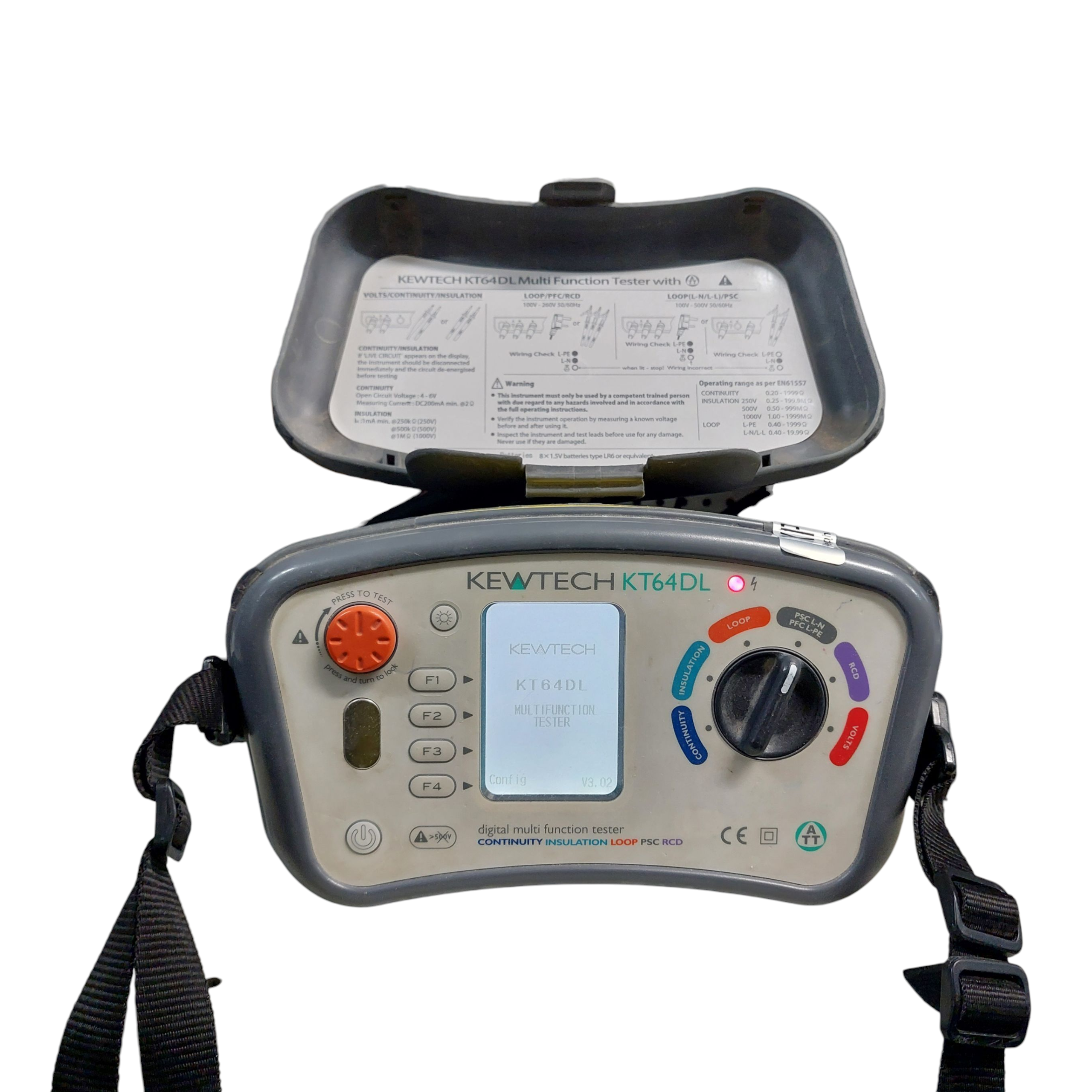 Product photo for Kewtech KT64DL Multifunction Tester