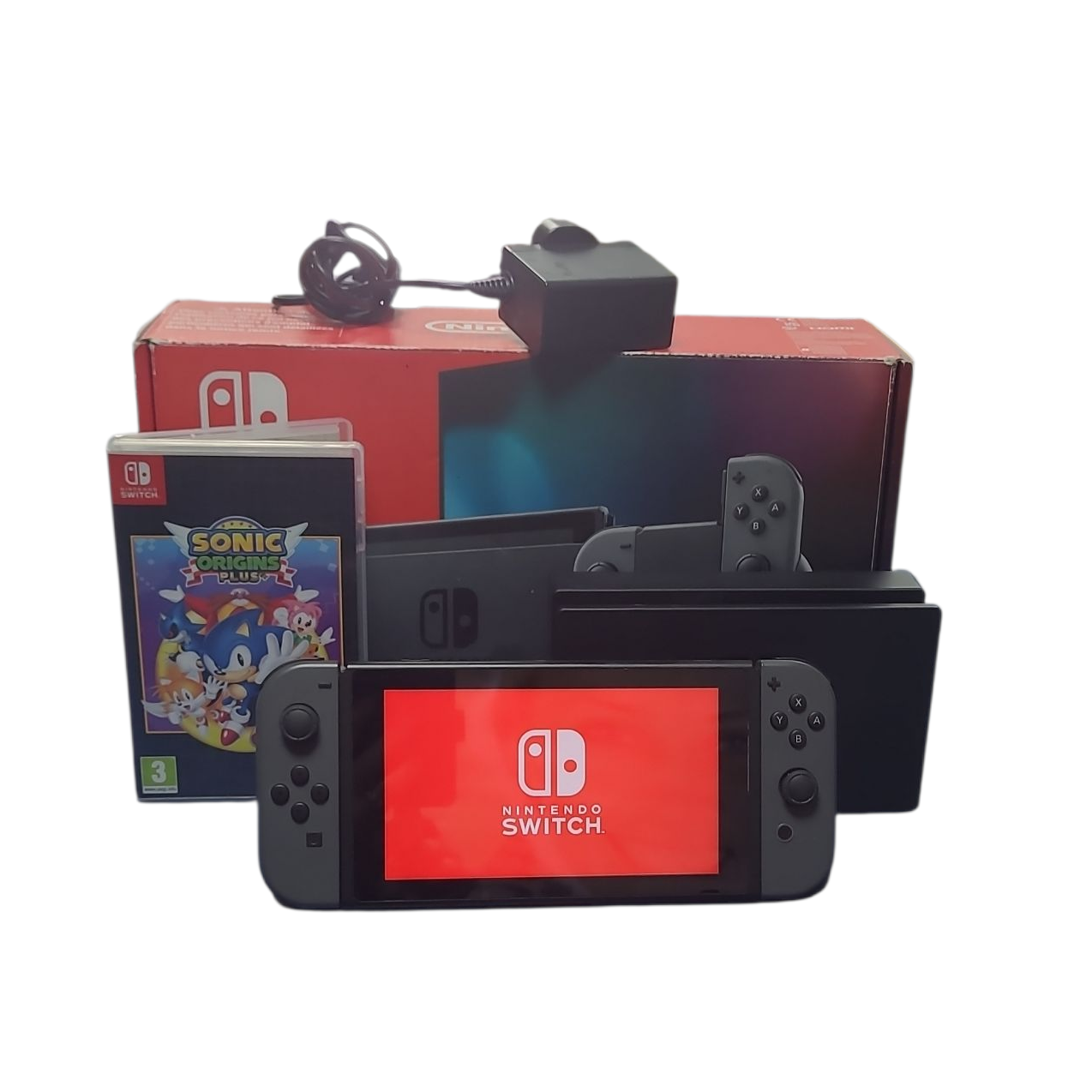 Product photo for Nintendo Switch 32GB ( Grey ) Package