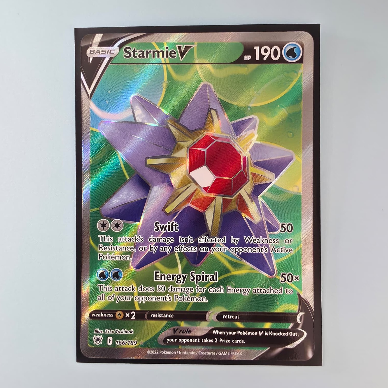 Product photo for Starmie V – 166/189 Ultra Rare Astral Radiance Pokémon TCG (2022)