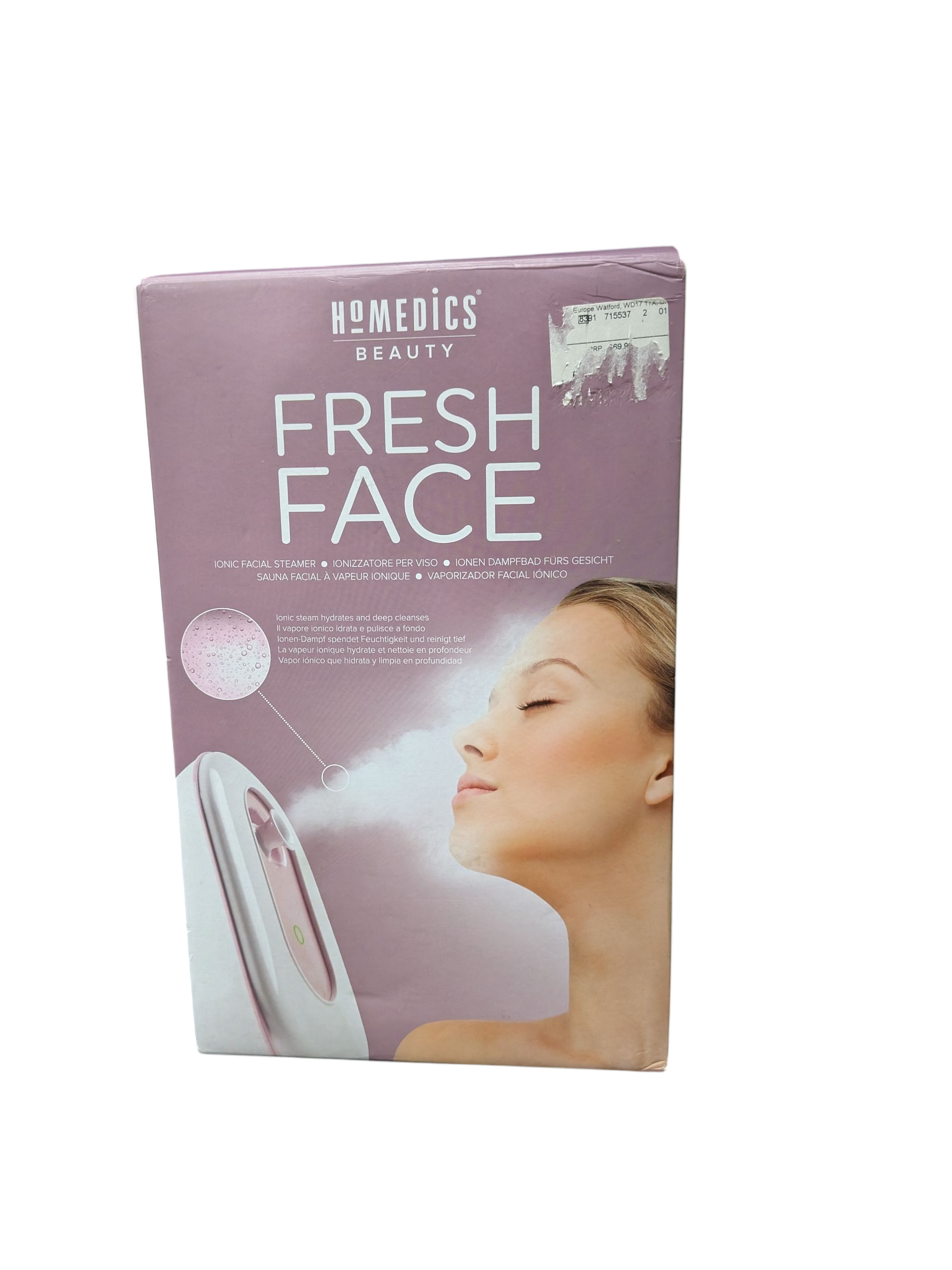Product photo for HoMedics Fresh Face Ionic Facial Steamer FCS-100-GB Home Spa - Boxed